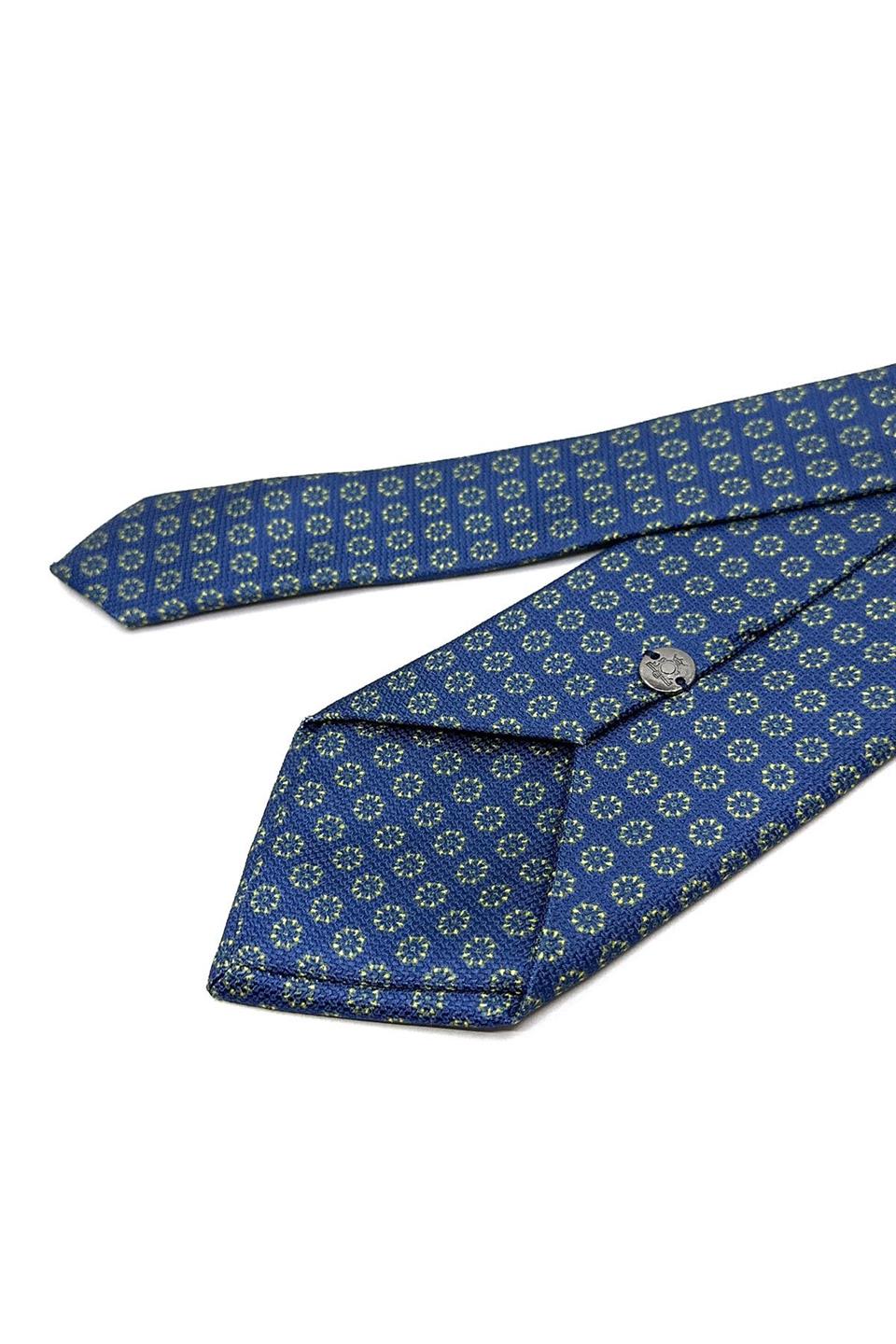 Mavi Puantiye Desen Mendilli Klasik Kravat KK11777