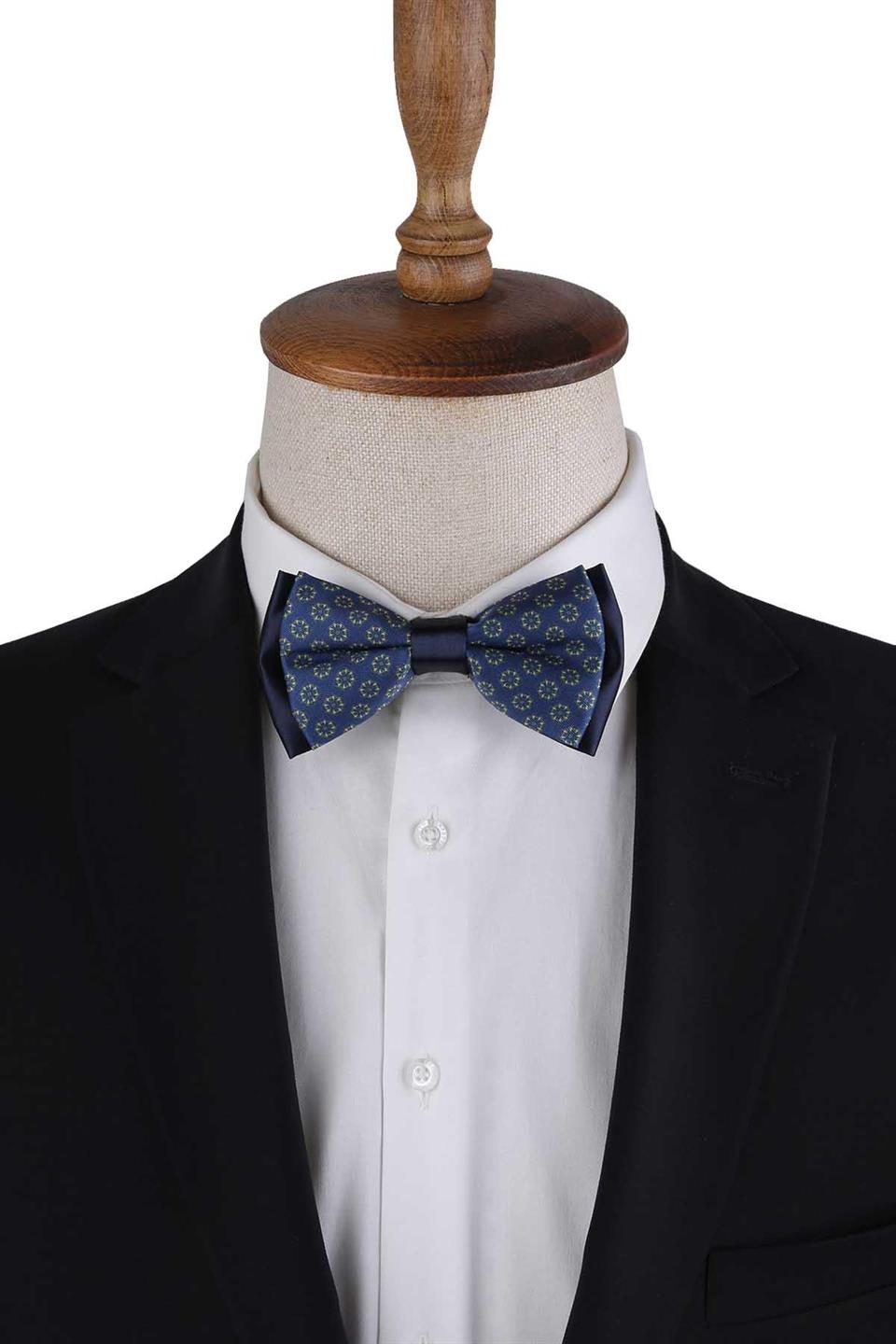 Mavi Puantiye Desen Papyon P1975