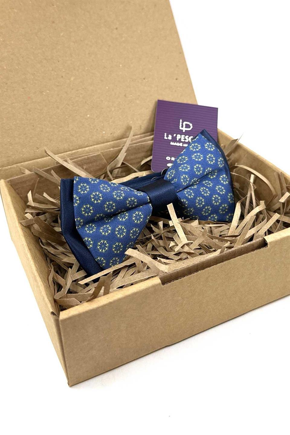 Mavi Puantiye Desen Papyon P1975