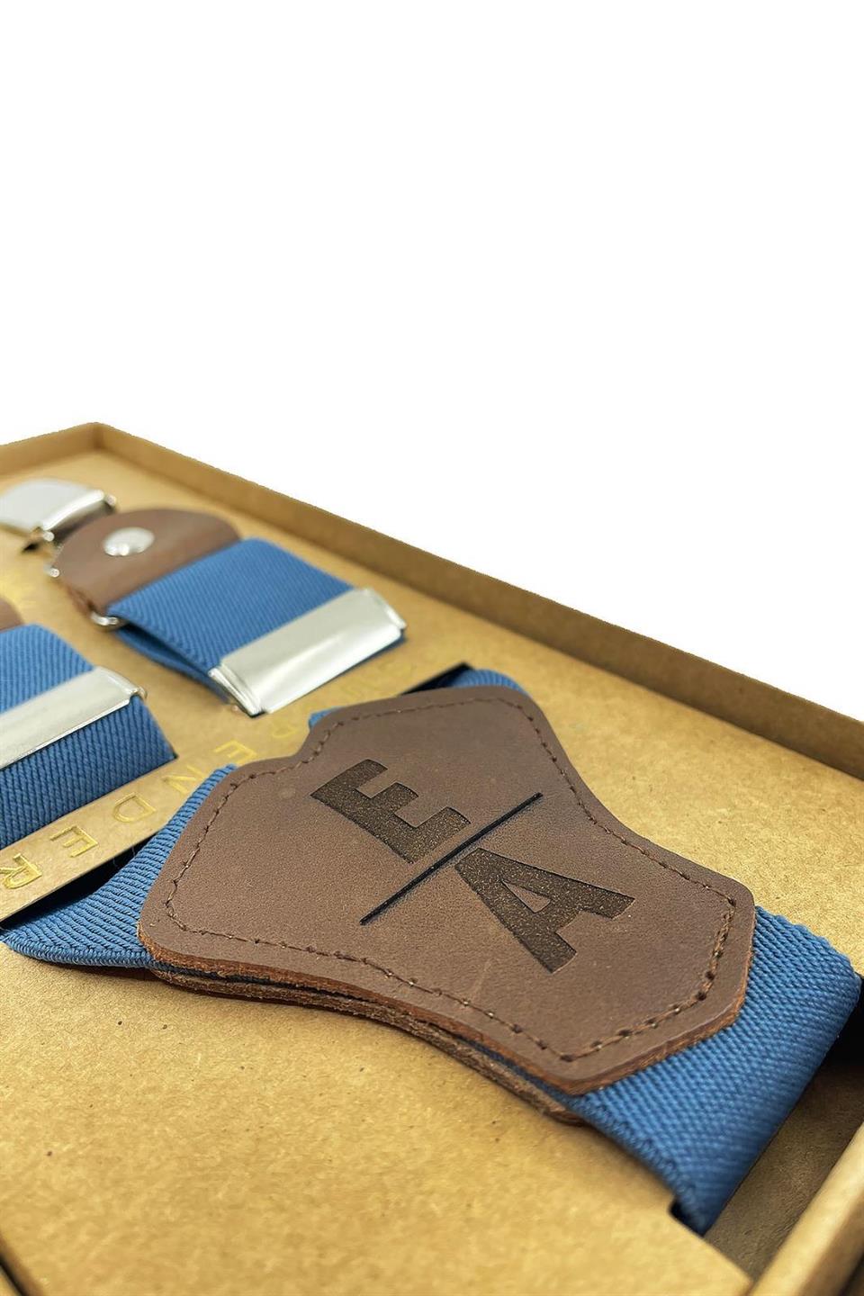 Mavi Renk İsme Özel Pantolon Askısı 