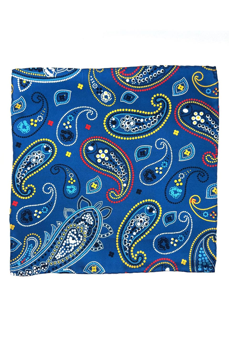 Mavi Şal Desen Erkek Cep Mendili SPS569-23