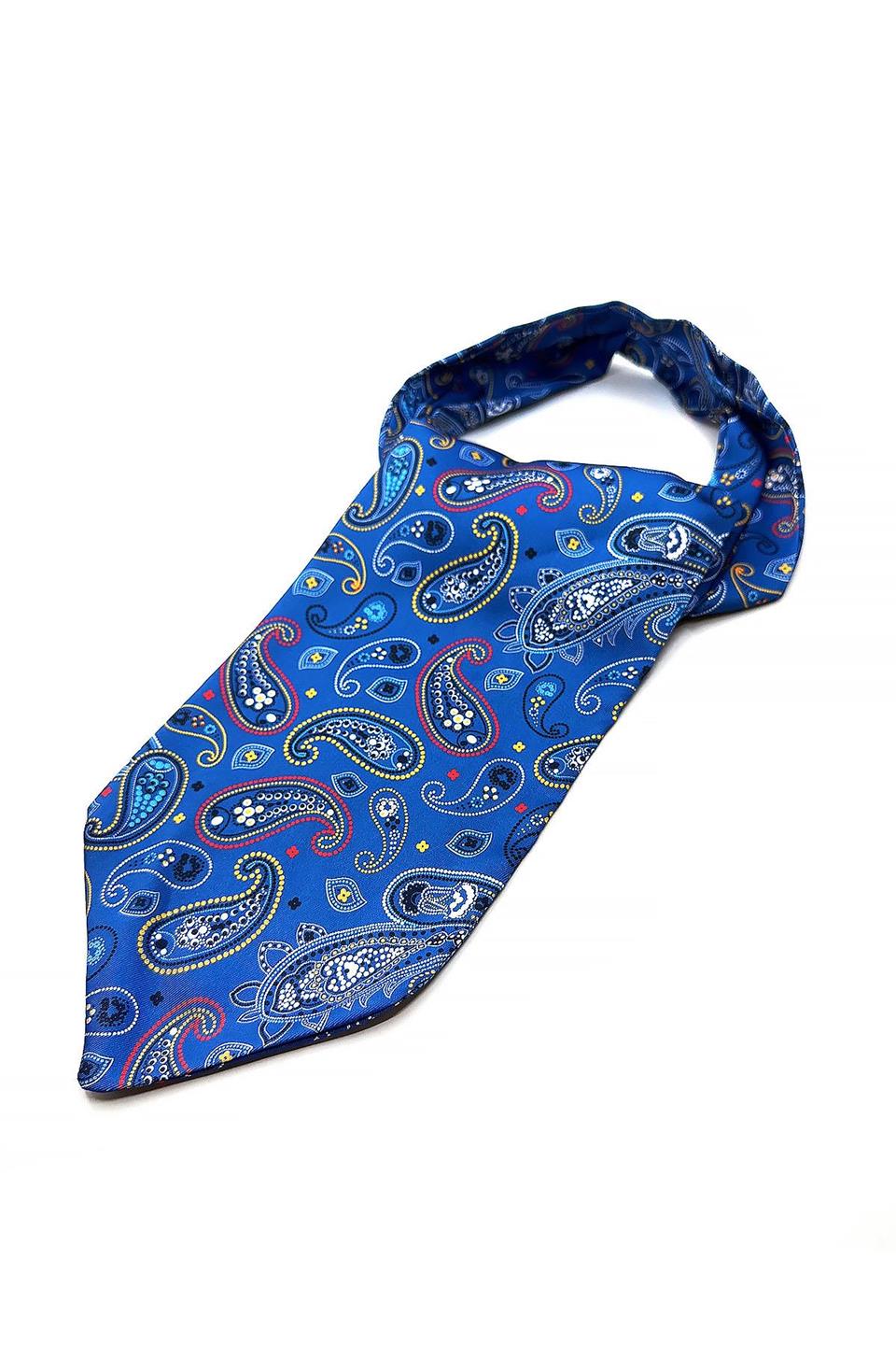 Mavi Şal Desen Erkek Fular K418