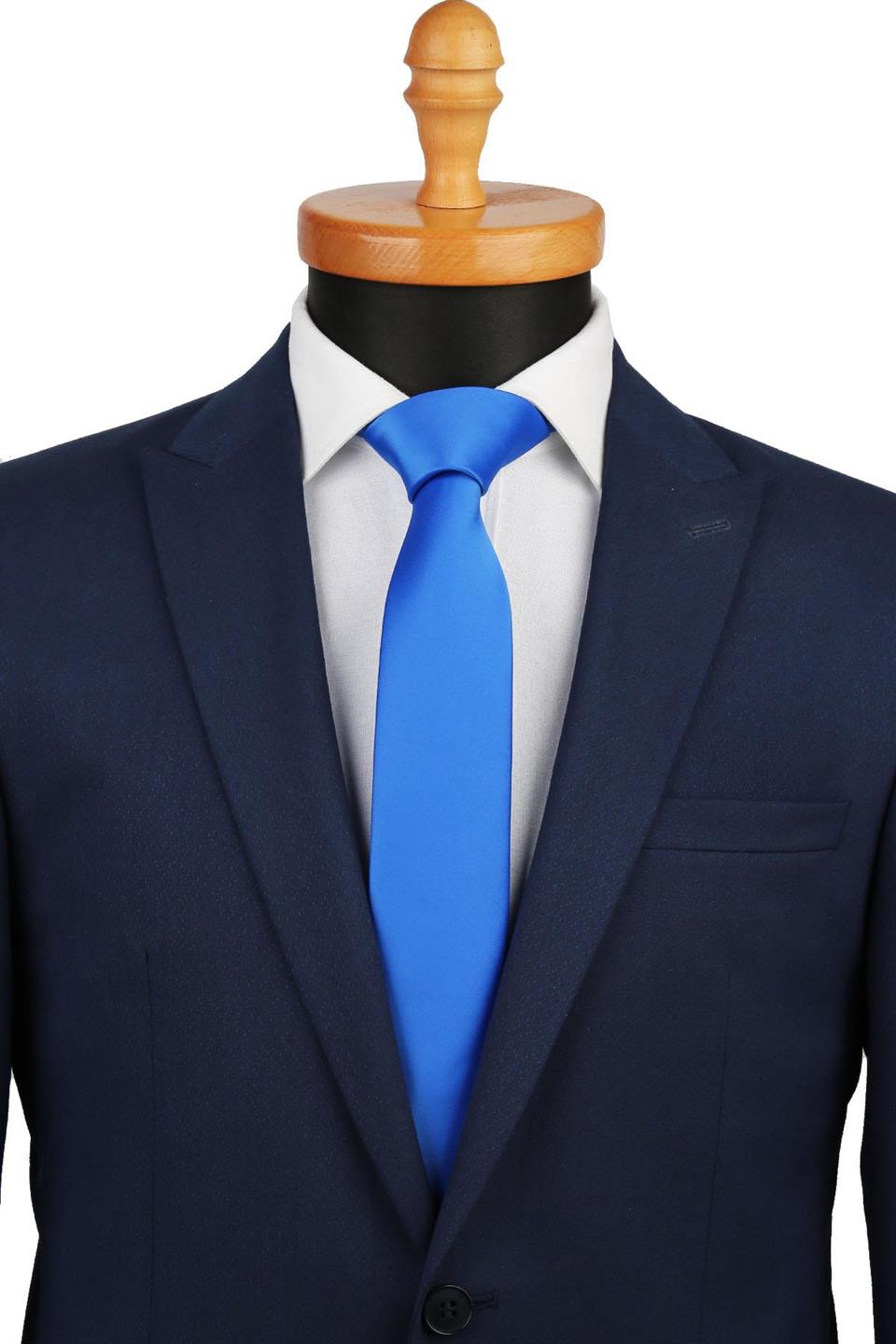 Mavi Saten Slim Kravat SK5307