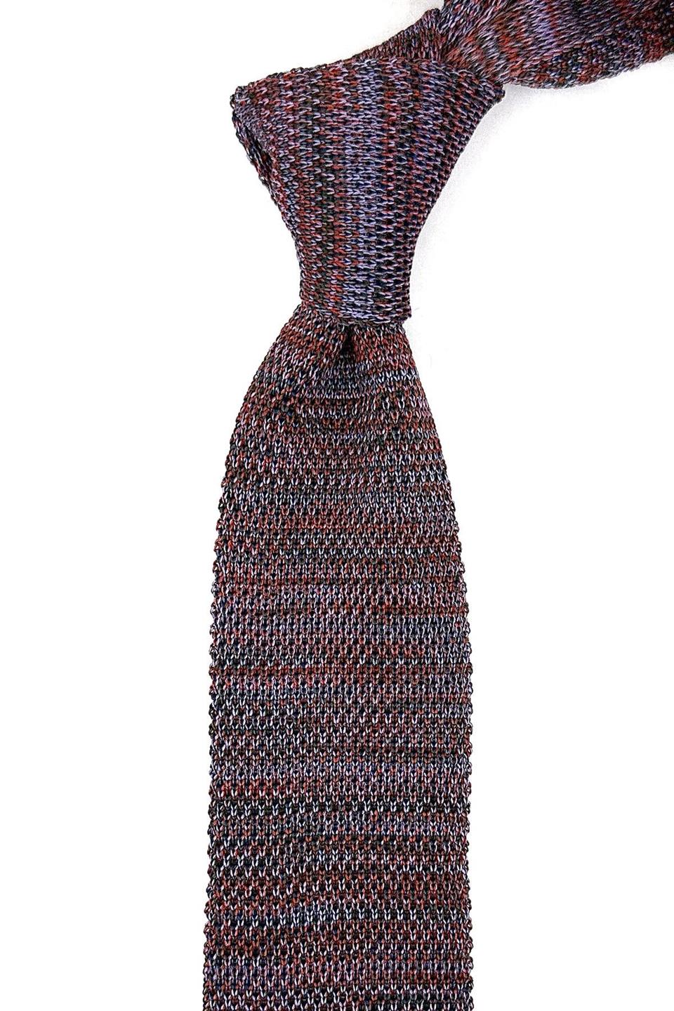 Mavi - Turuncu Kırçıllı Örgü Kravat ÖR8368