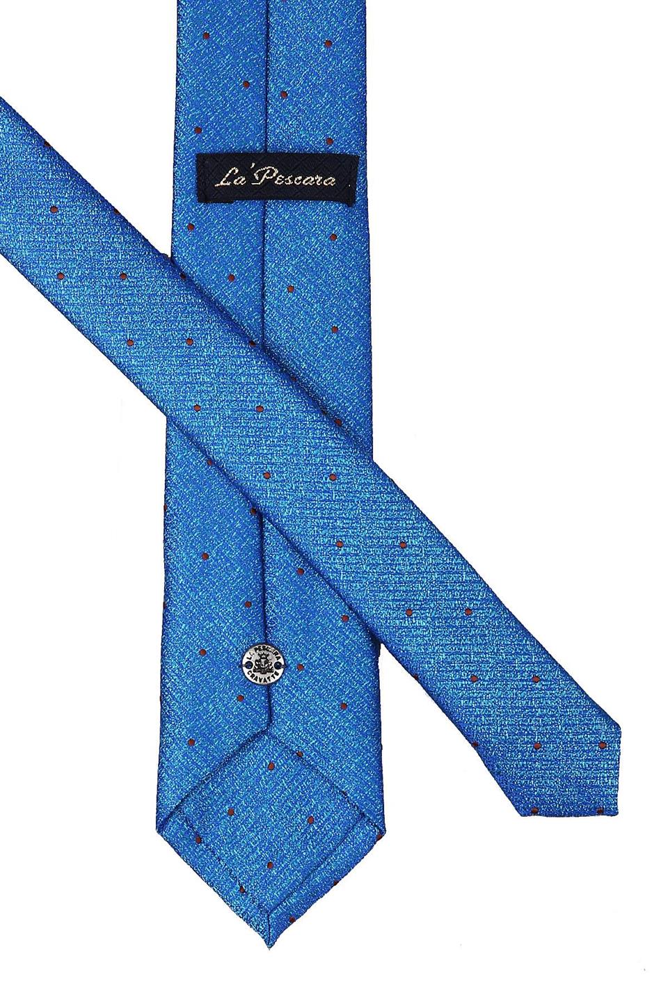 Mavi - Yeşil Puantiye Desen Slim Kravat SK7491