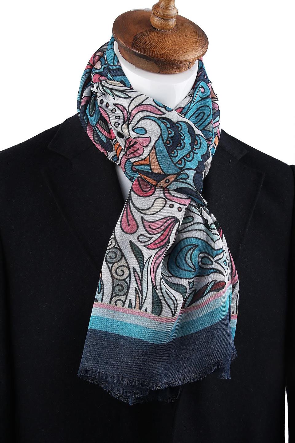 Mercer Style Çok Renkli İtalyan Modal Kaşkol MDL03