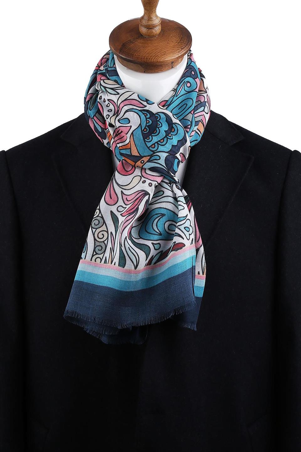 Mercer Style Çok Renkli İtalyan Modal Kaşkol MDL03