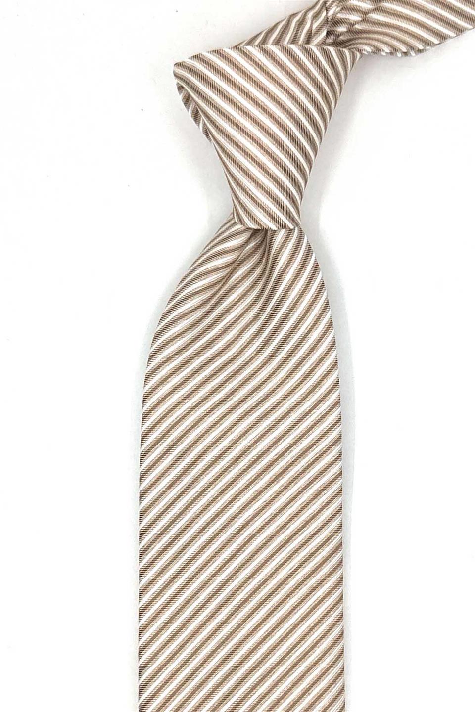 Minelli Style Bej İtalyan İpek Kravat İK2184