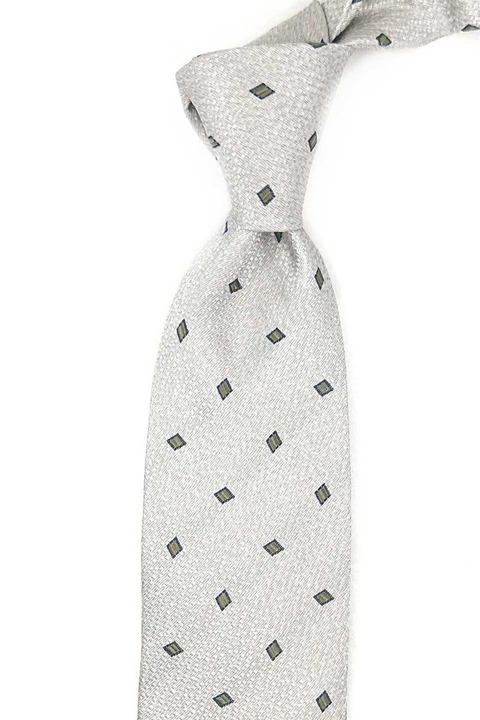 Moneta Style Gri İtalyan İpek Kravat İK2074