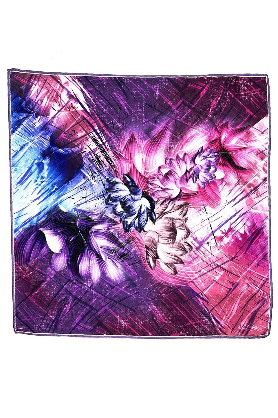 Mor Çiçek Desen Erkek Cep Mendili SPS580-79