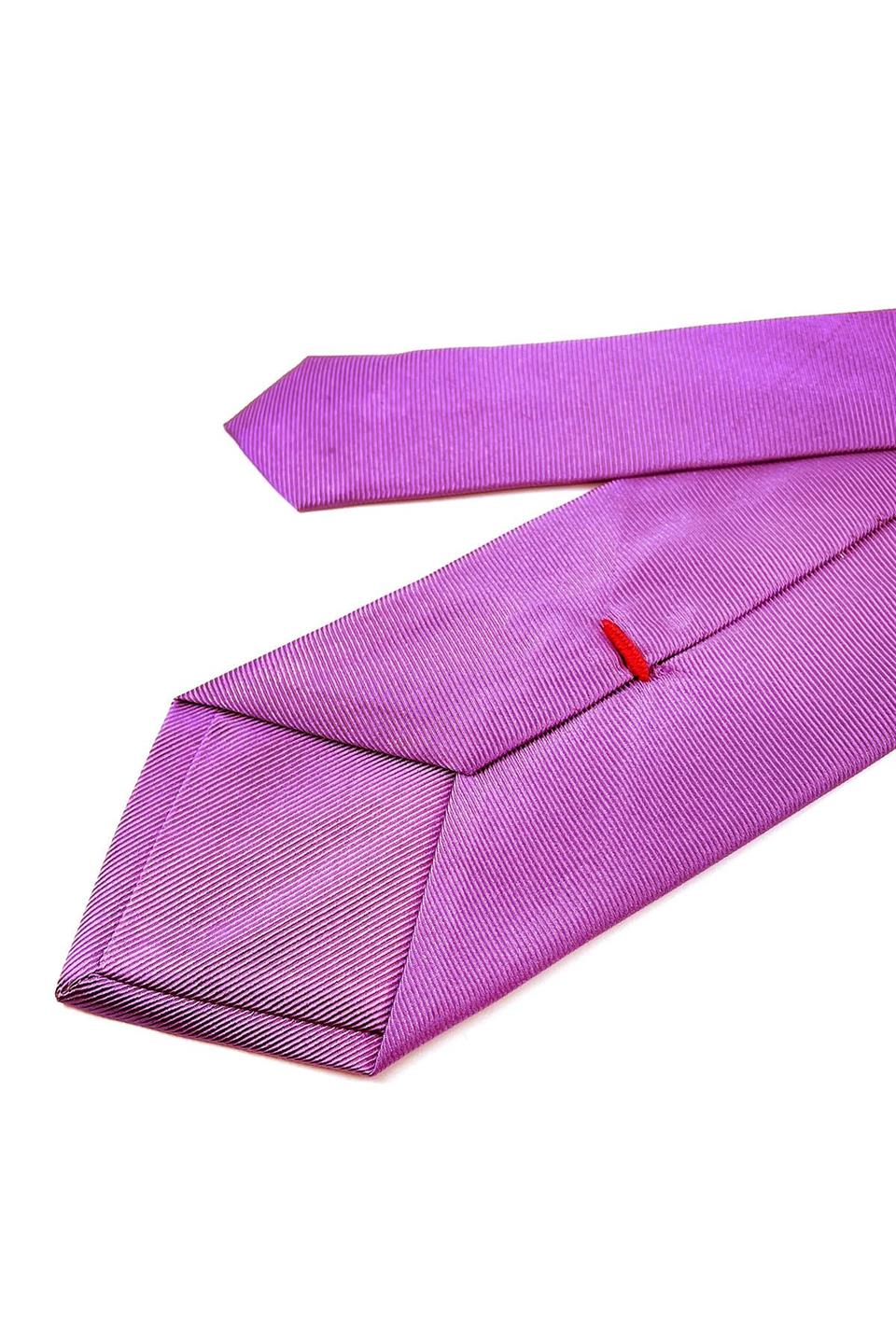 Mor Diagonal İtalyan Düz İpek Kravat İK1287