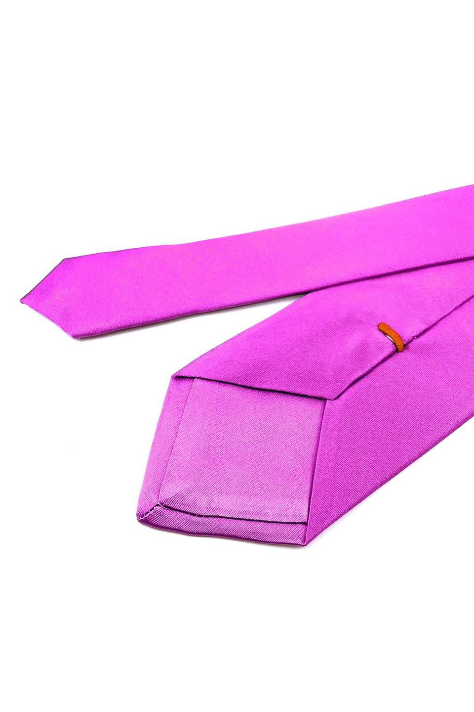 Mor İtalyan Düz İpek Kravat İK1311