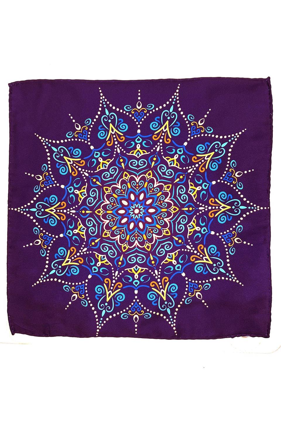 Mor Motif Desen Erkek Cep Mendili SPS576-83