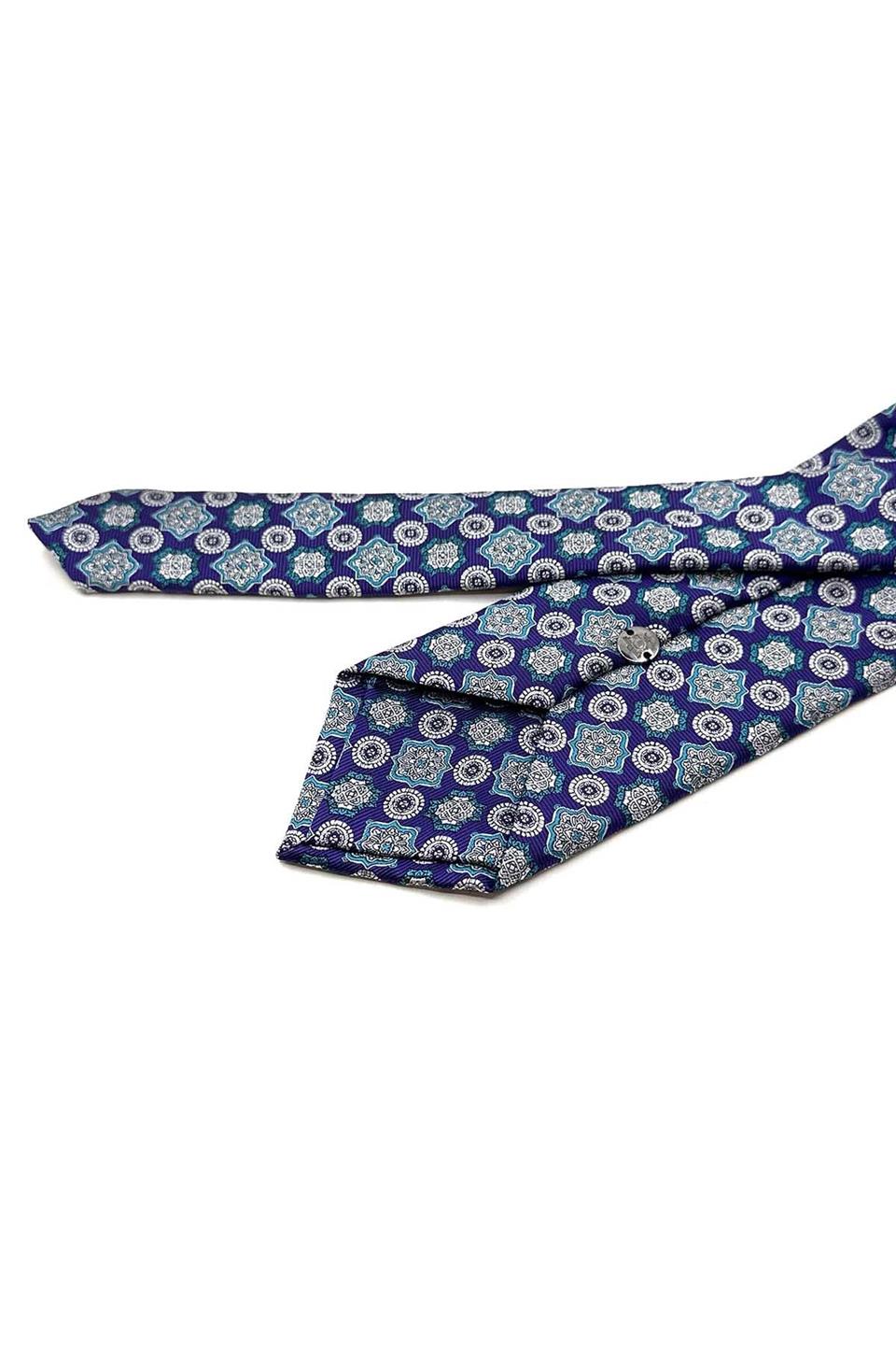 Mor Motif Desen Mendilli Klasik Kravat KK12970