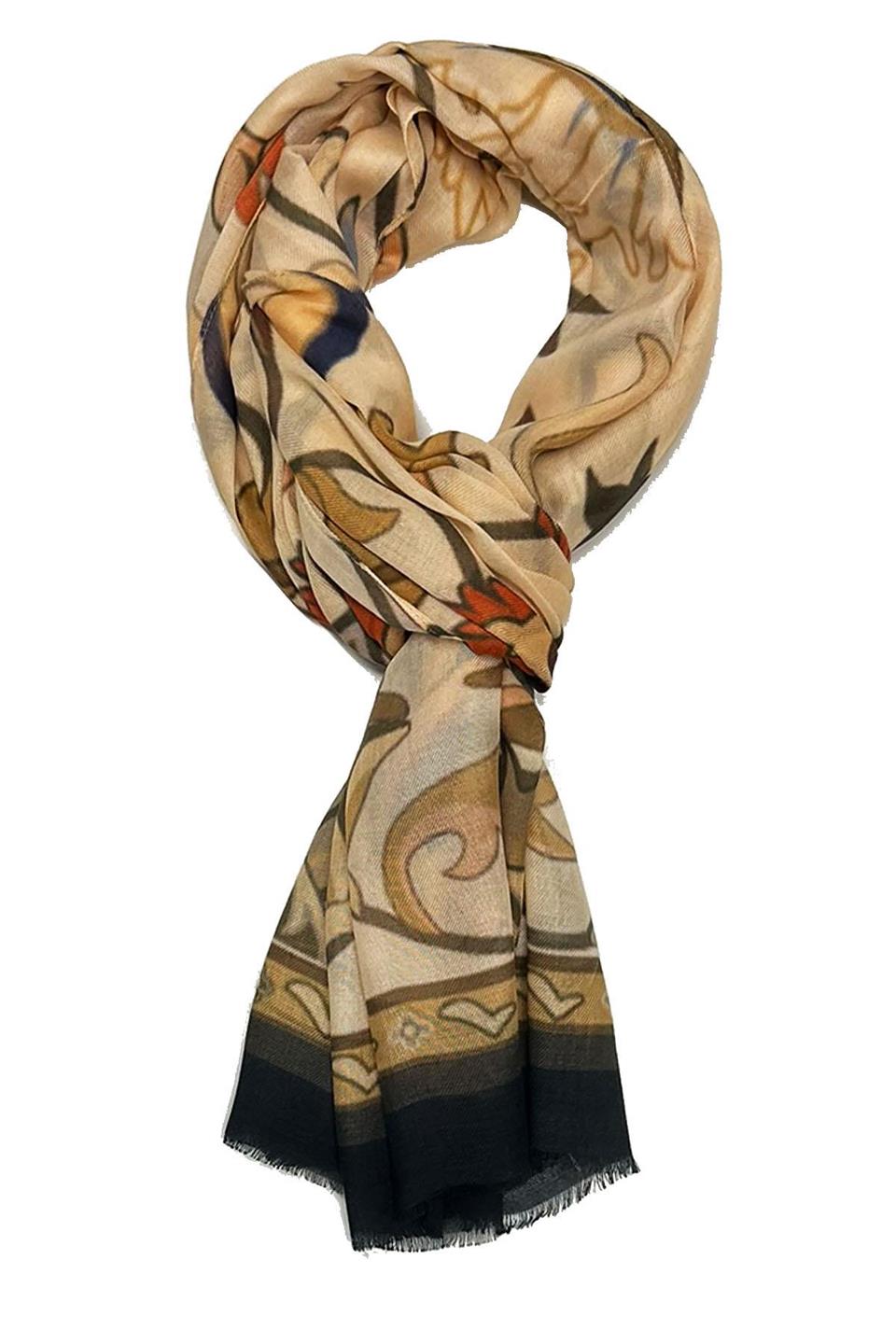 Mosco Style Krem - Bej İtalyan Modal Kaşkol MDL28