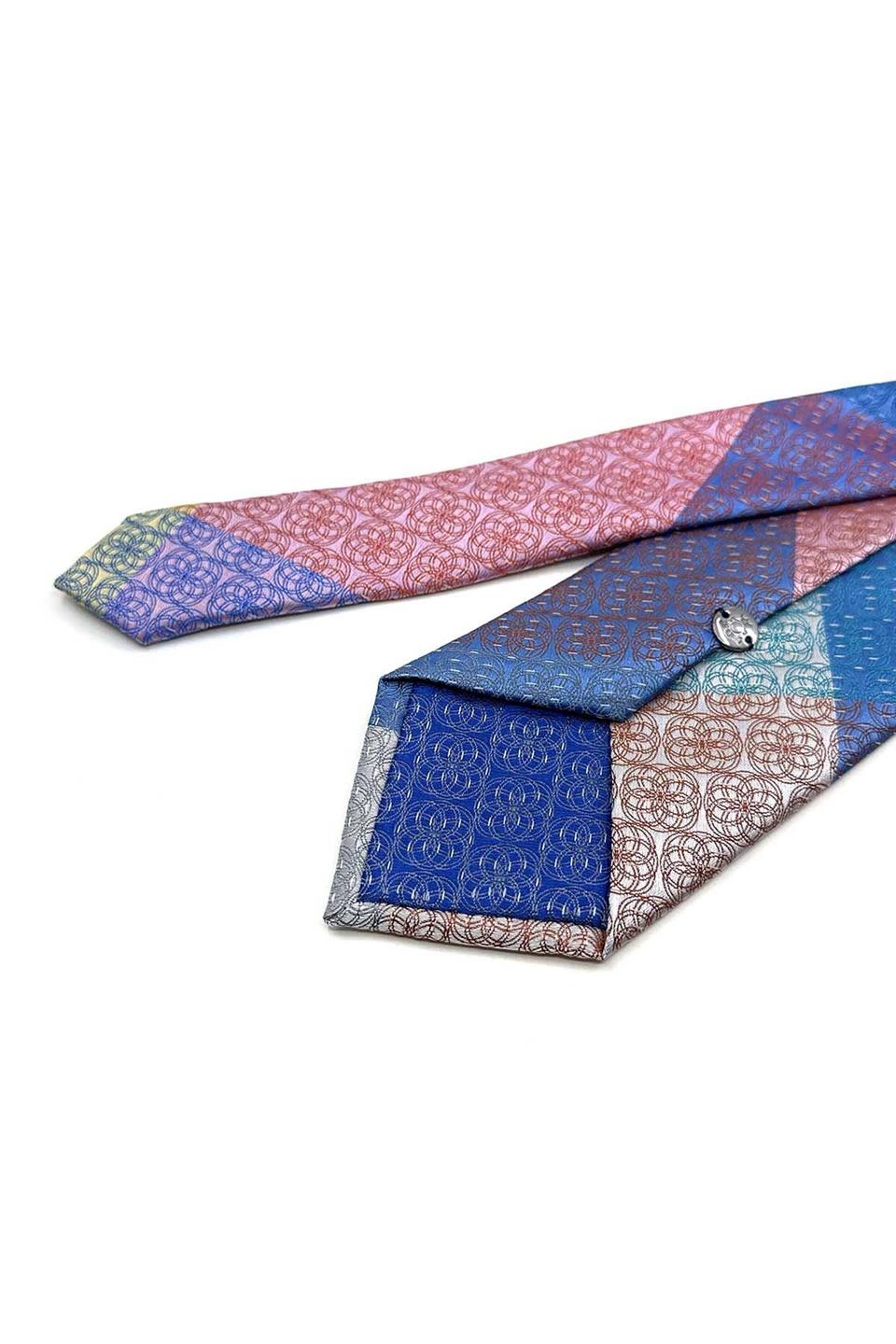 Motif Desen Çok Renkli Patchwork Klasik Kravat KK13376
