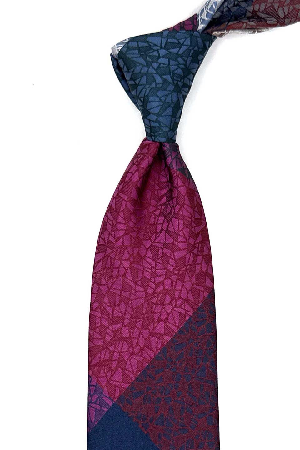 Motif Desen Çok Renkli Patchwork Klasik Kravat KK12775