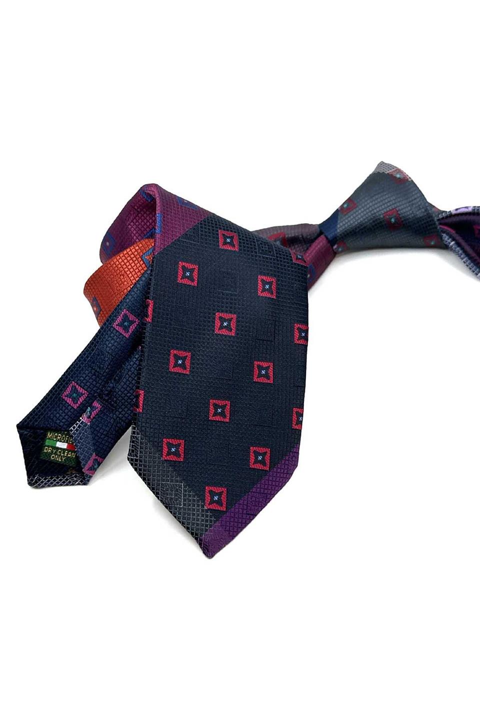 Motif Desen Çok Renkli Patchwork Klasik Kravat KK12792