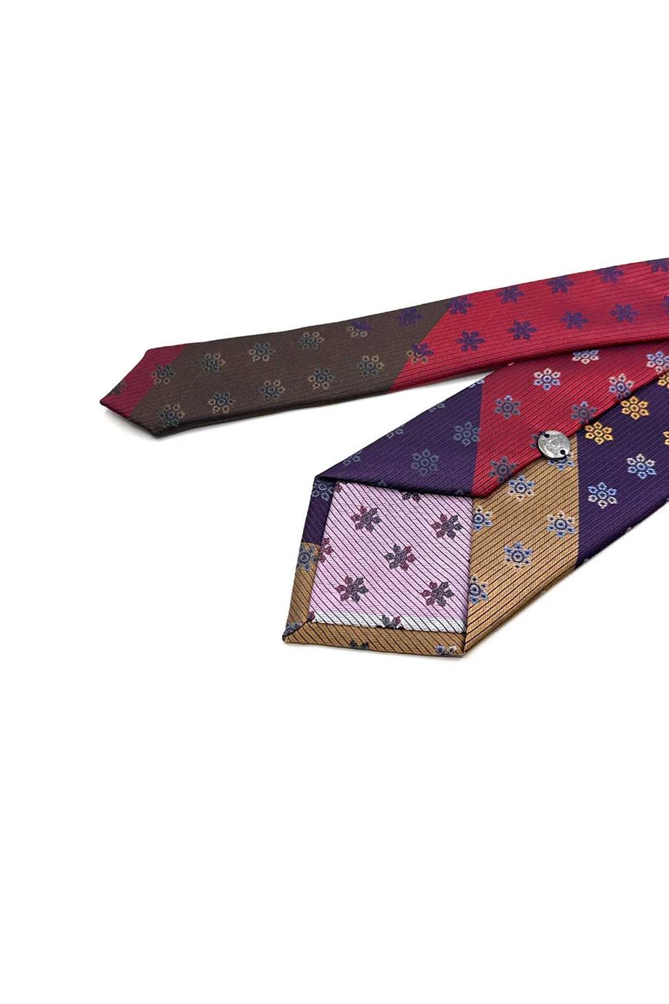 Motif Desen Çok Renkli Patchwork Klasik Kravat KK13395