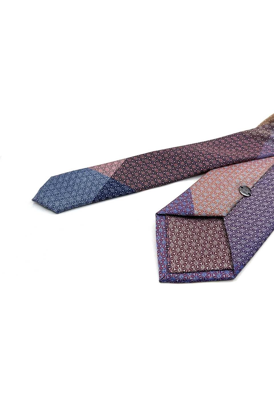 Motif Desen Çok Renkli Patchwork Klasik Kravat KK13380