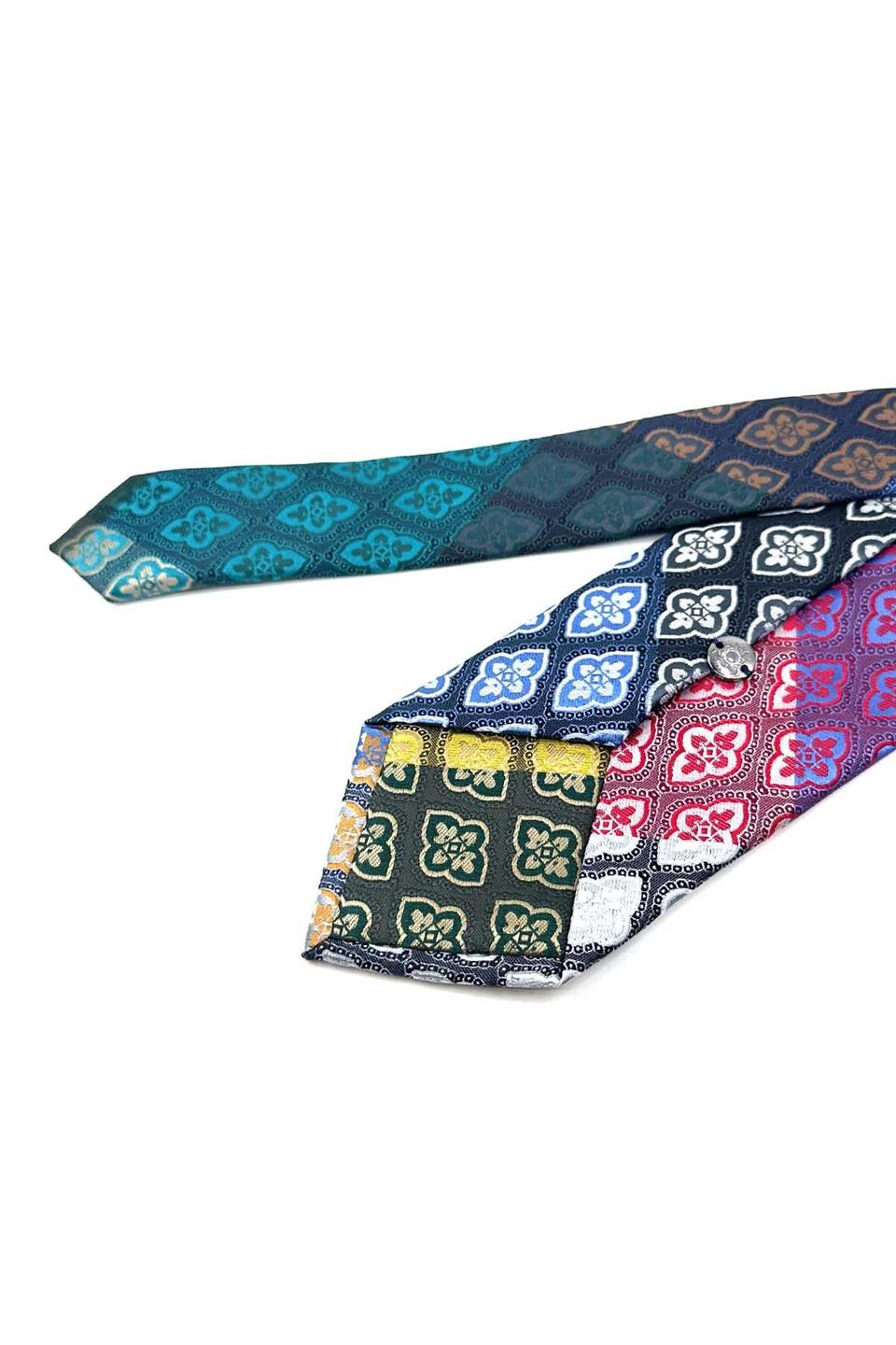 Motif Desen Çok Renkli Patchwork Klasik Kravat KK12177