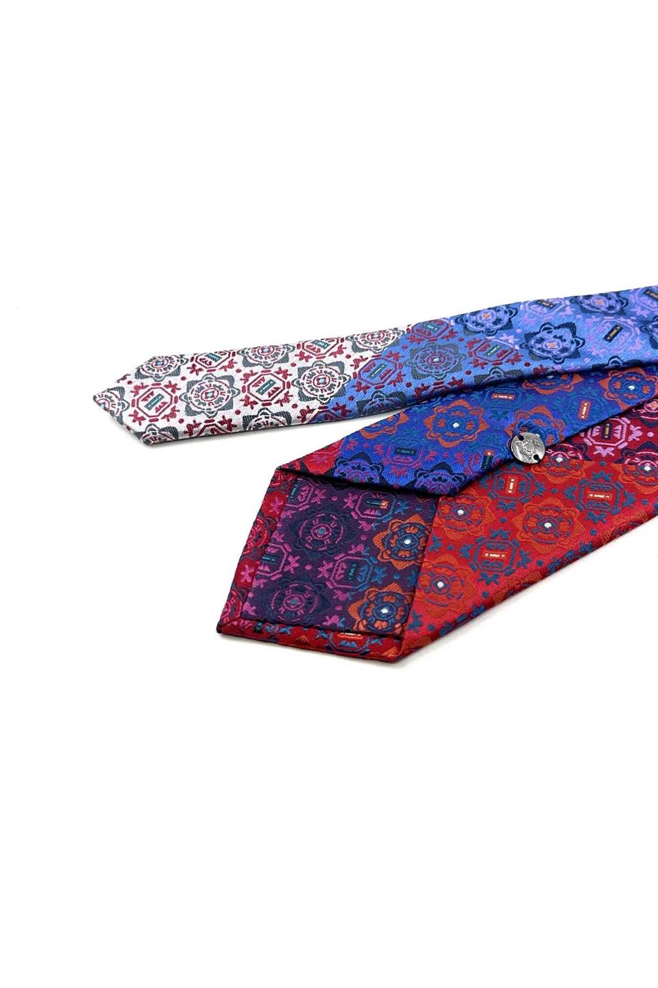 Motif Desen Çok Renkli Patchwork Kravat KK13217