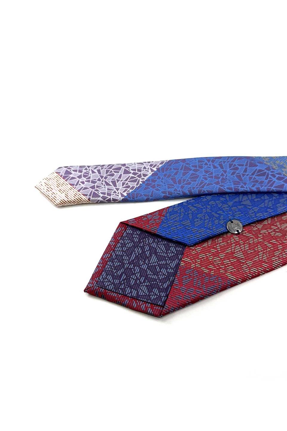 Motif Desen Çok Renkli Patchwork Kravat KK13277
