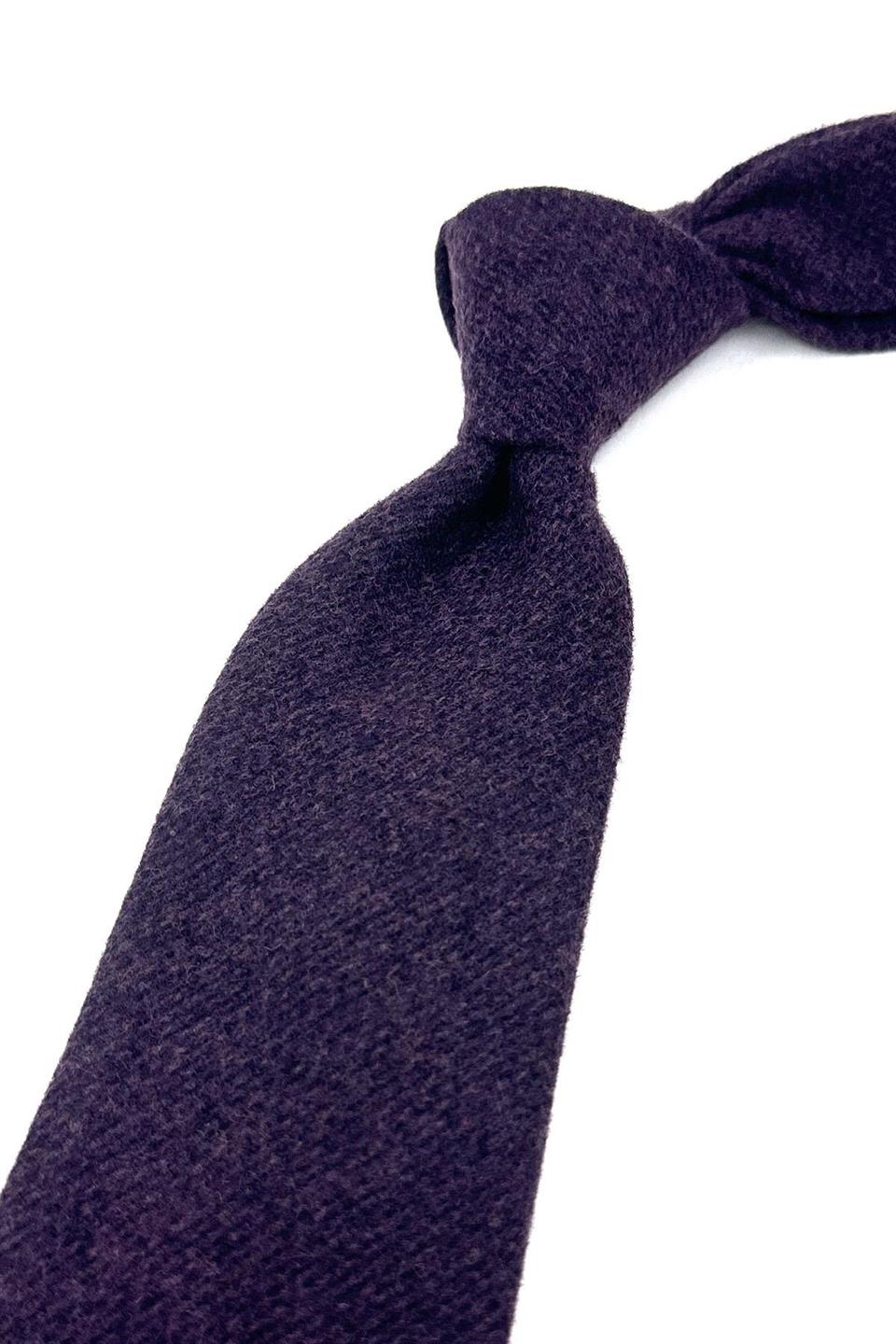 Mürdüm Düz Desen Klasik Yün Kravat KK12088