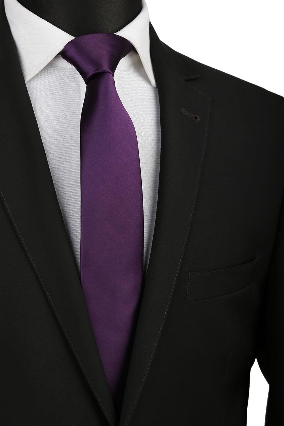 Mürdüm Düz Slim Kravat SK4517