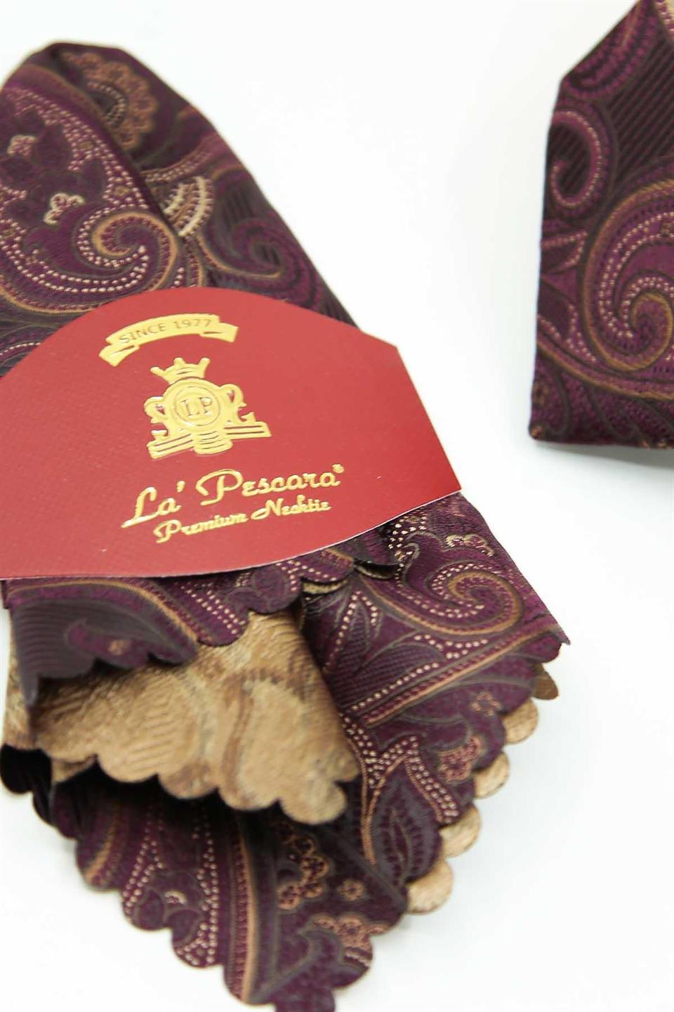 Mürdüm - Kahve Şal Kravat