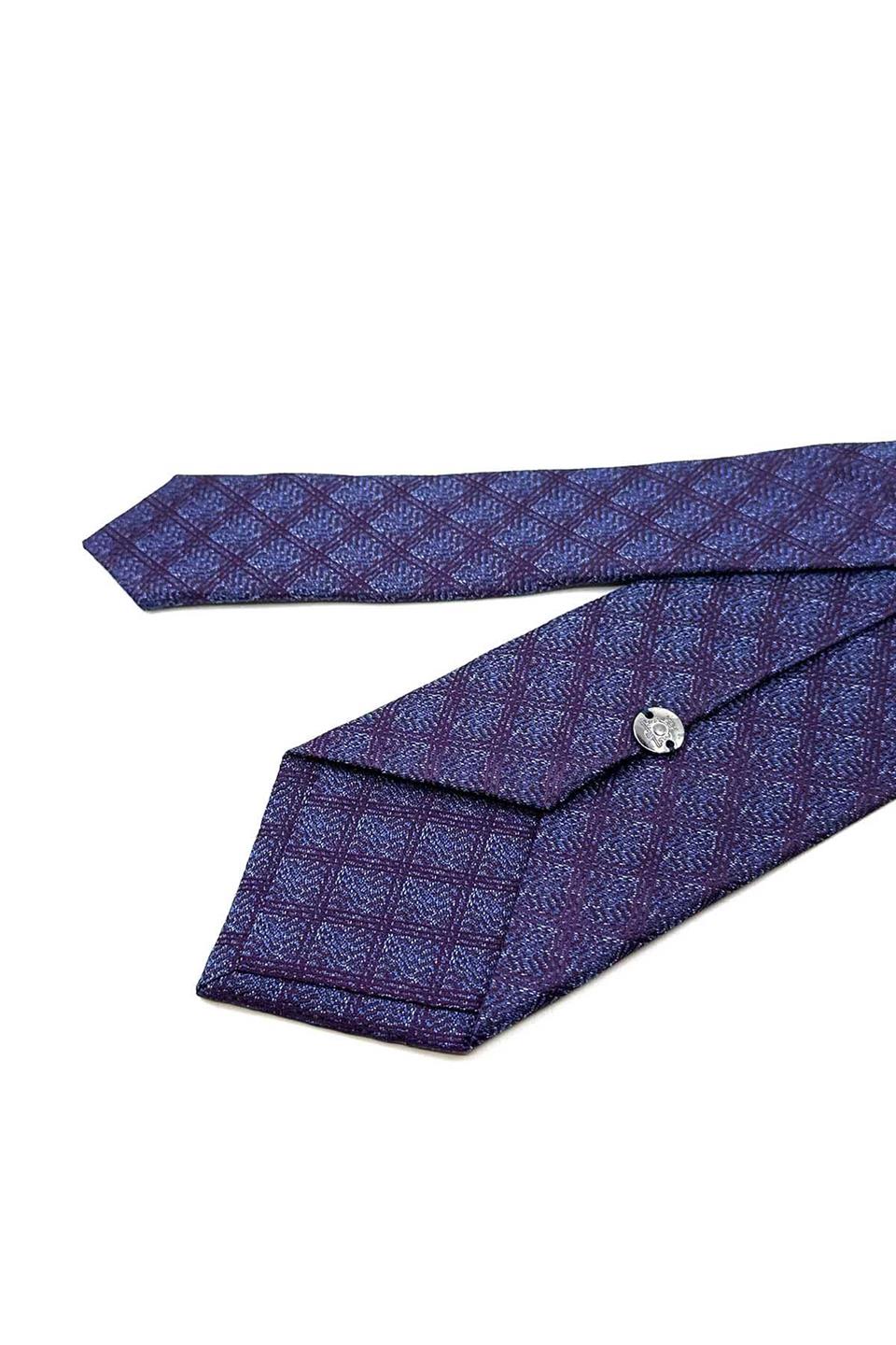 Mürdüm Kare Desen Mendilli Klasik Kravat KK12483