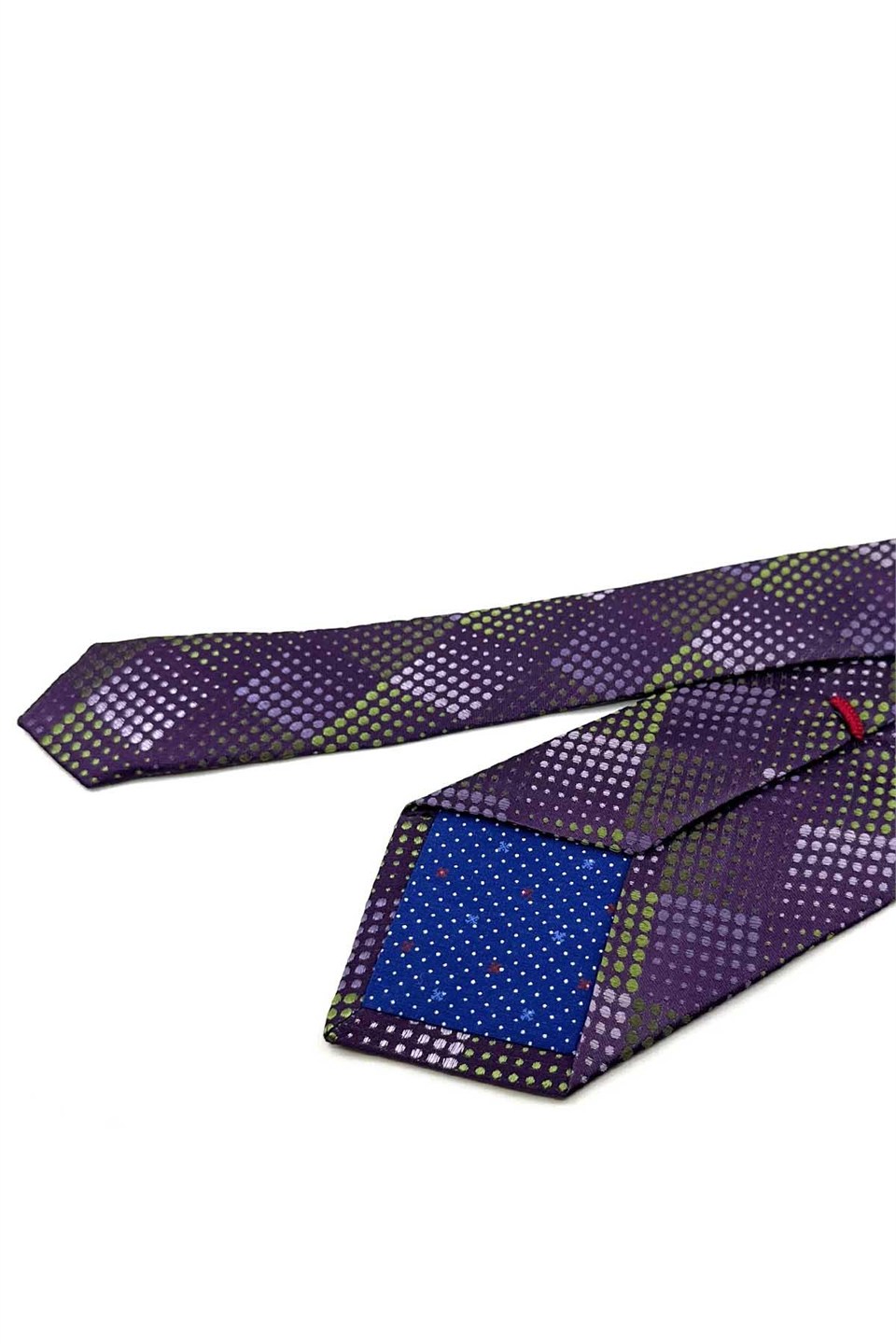 Mürdüm Motif Desen İtalyan İpek Kravat İK2638