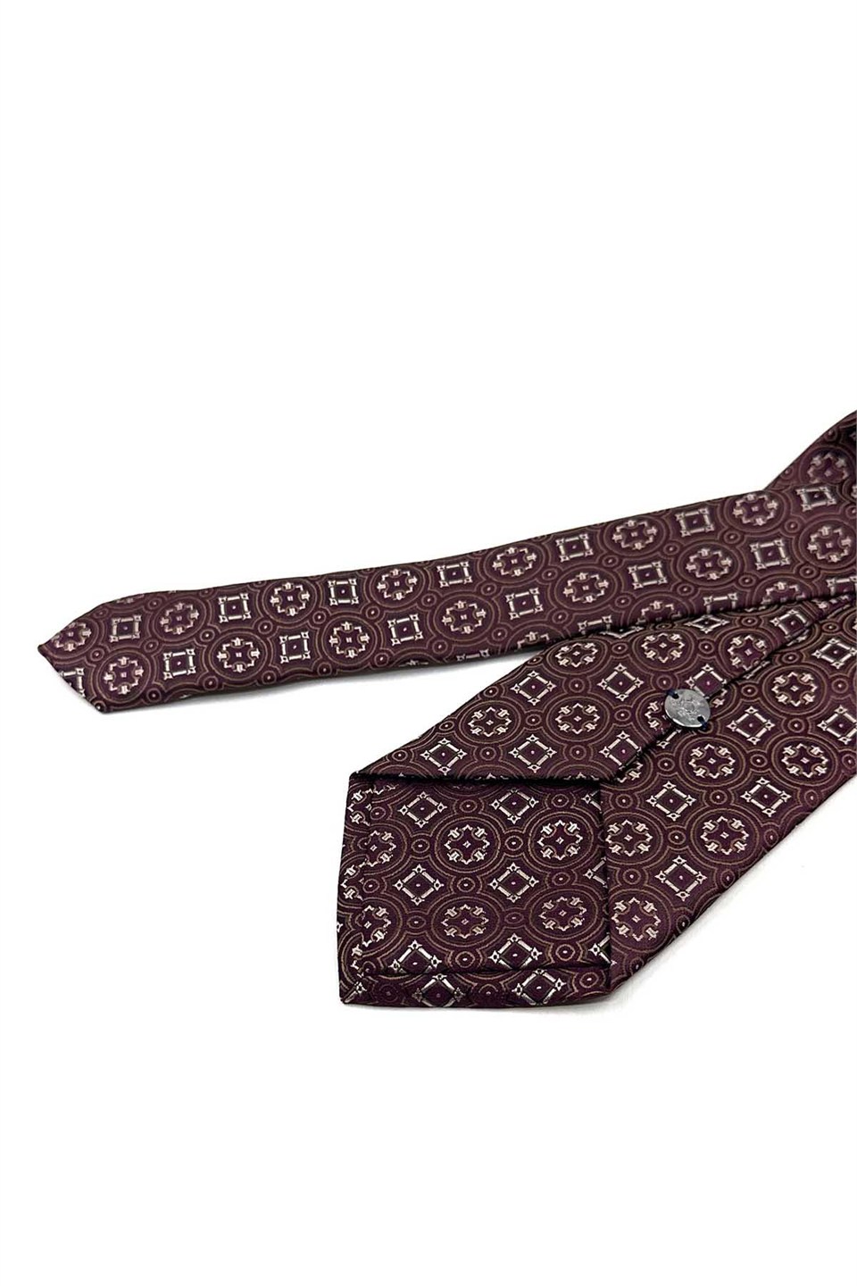 Mürdüm Motif Desen Mendilli Klasik Kravat KK14000
