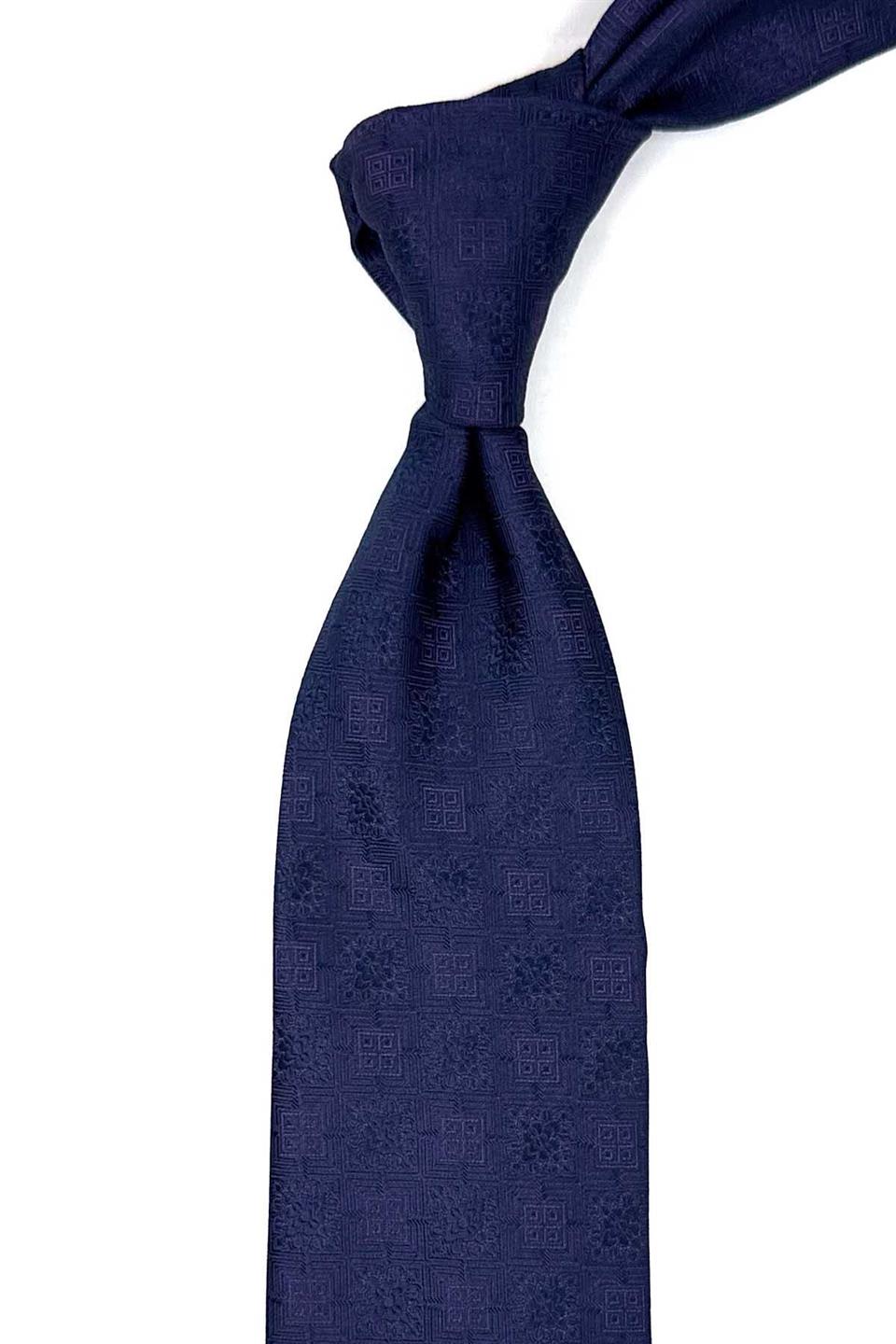 Mürdüm Motif Desen Mendilli Klasik Kravat KK12551