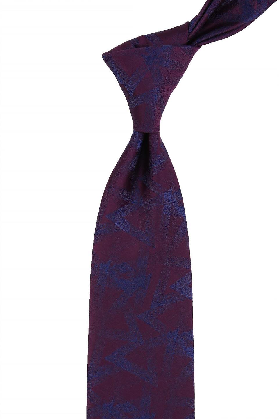 Mürdüm Motif Desen Mendilli Klasik Kravat KK10837
