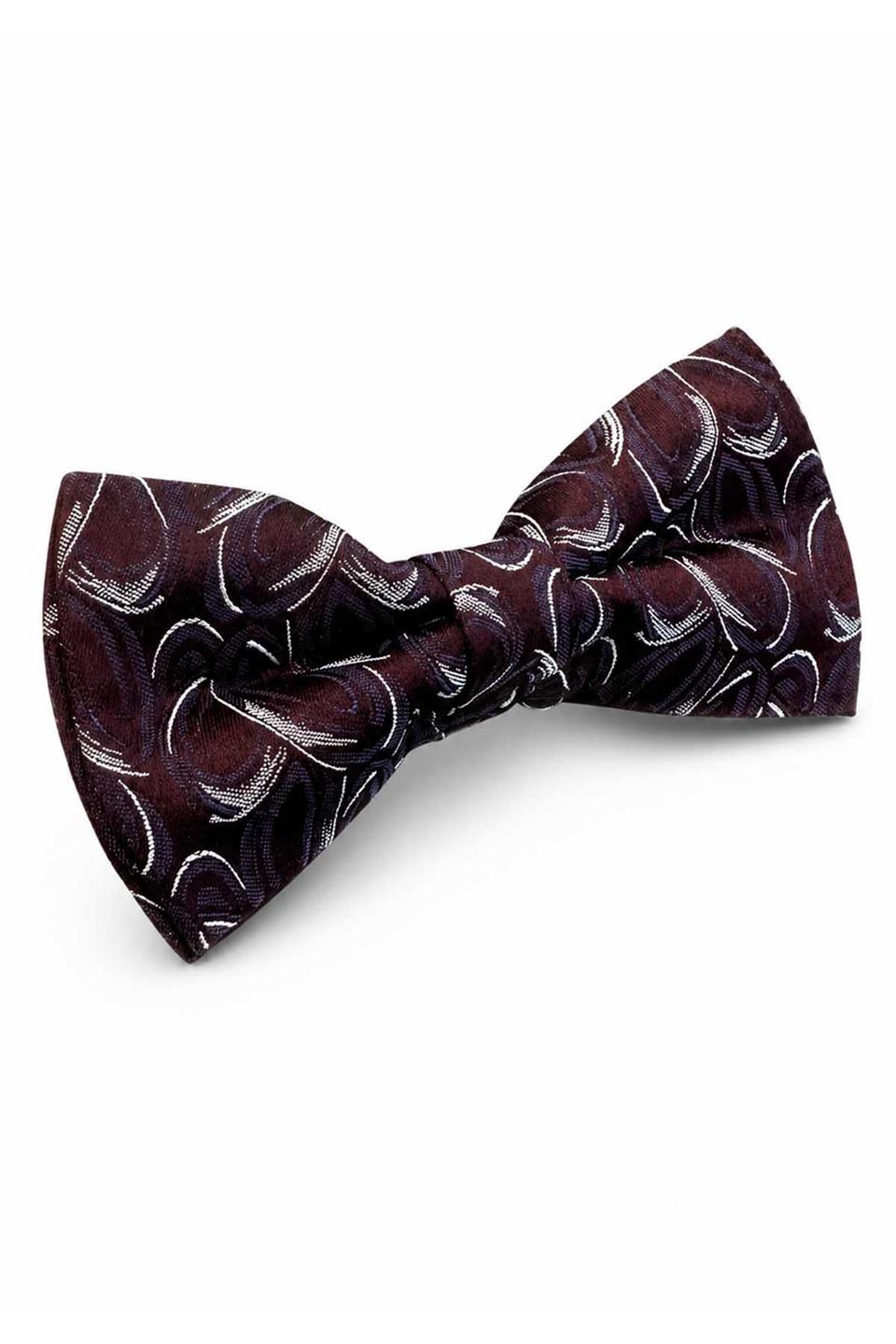 Mürdüm Motif İpek Papyon SB205
