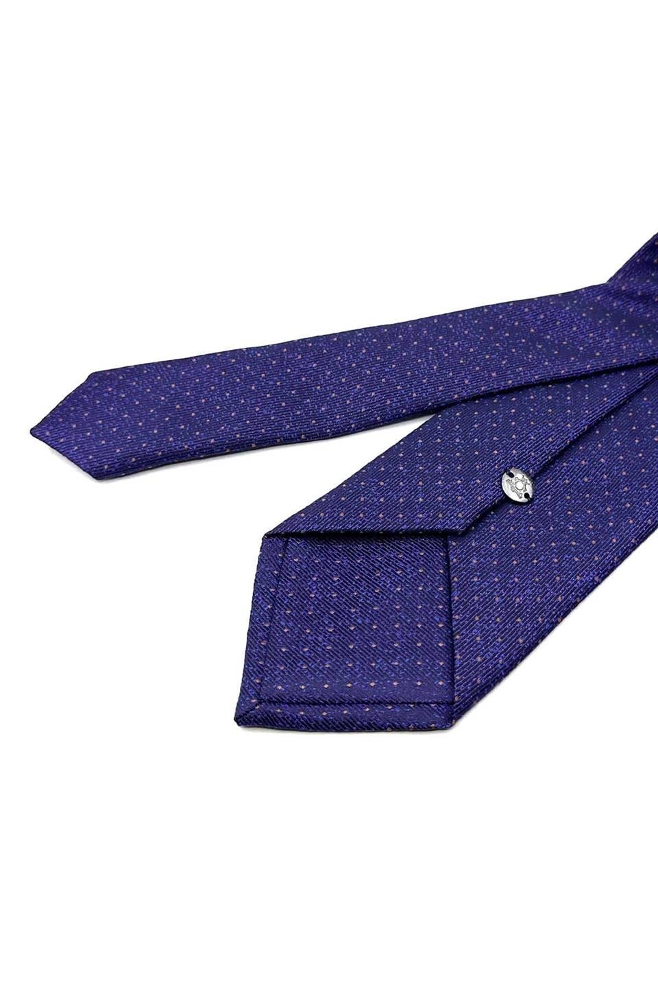 Mürdüm Nokta Desen Mendilli Klasik Kravat KK12520