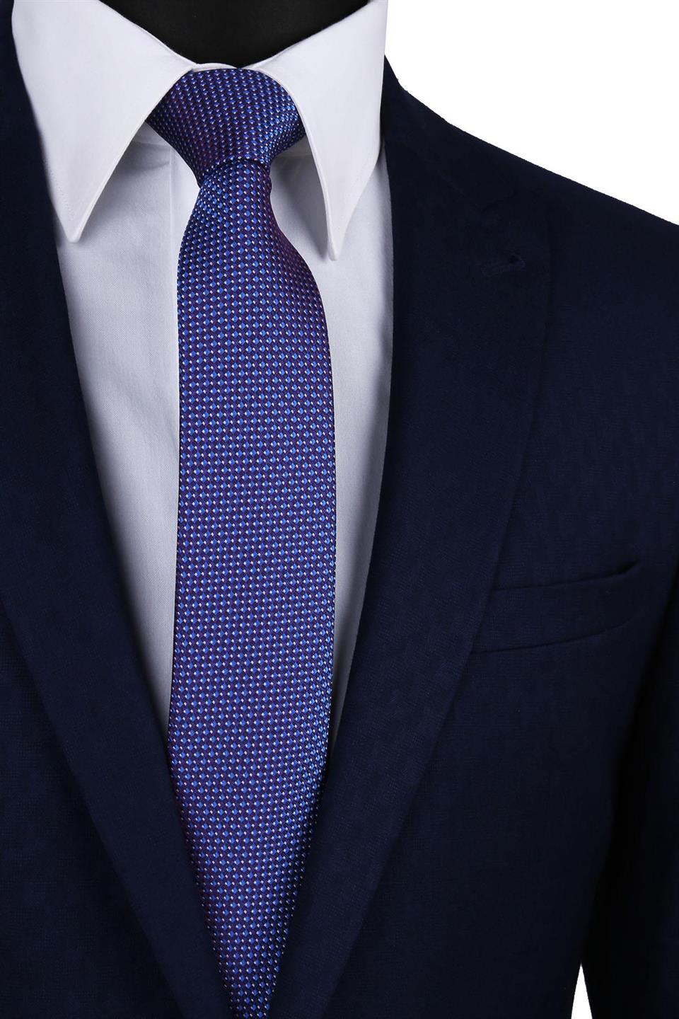 Mürdüm Nokta Desen Slim Kravat SK7334