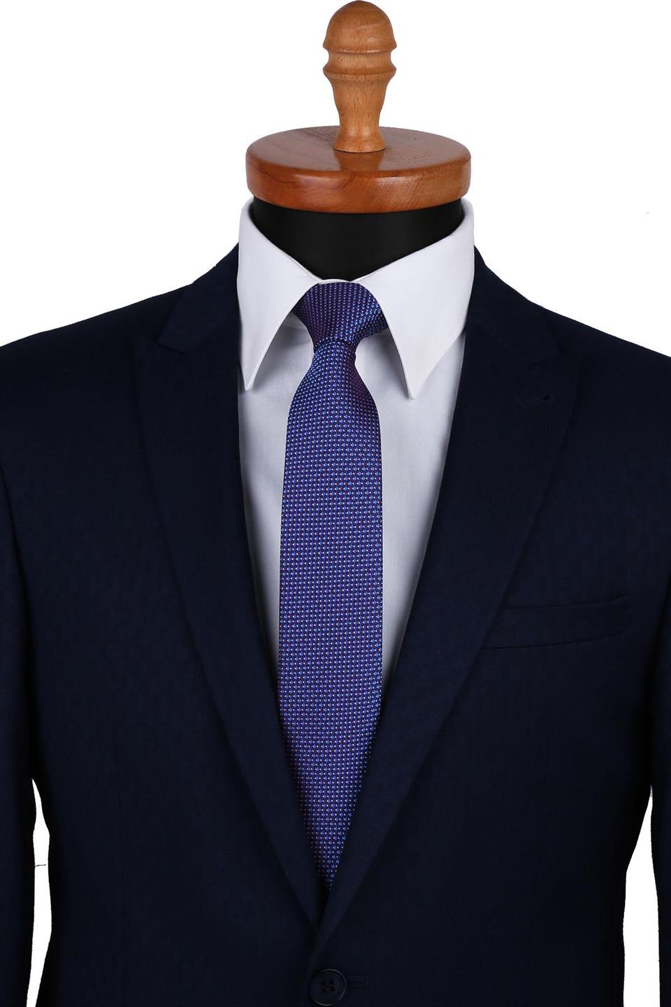 Mürdüm Nokta Desen Slim Kravat SK7334