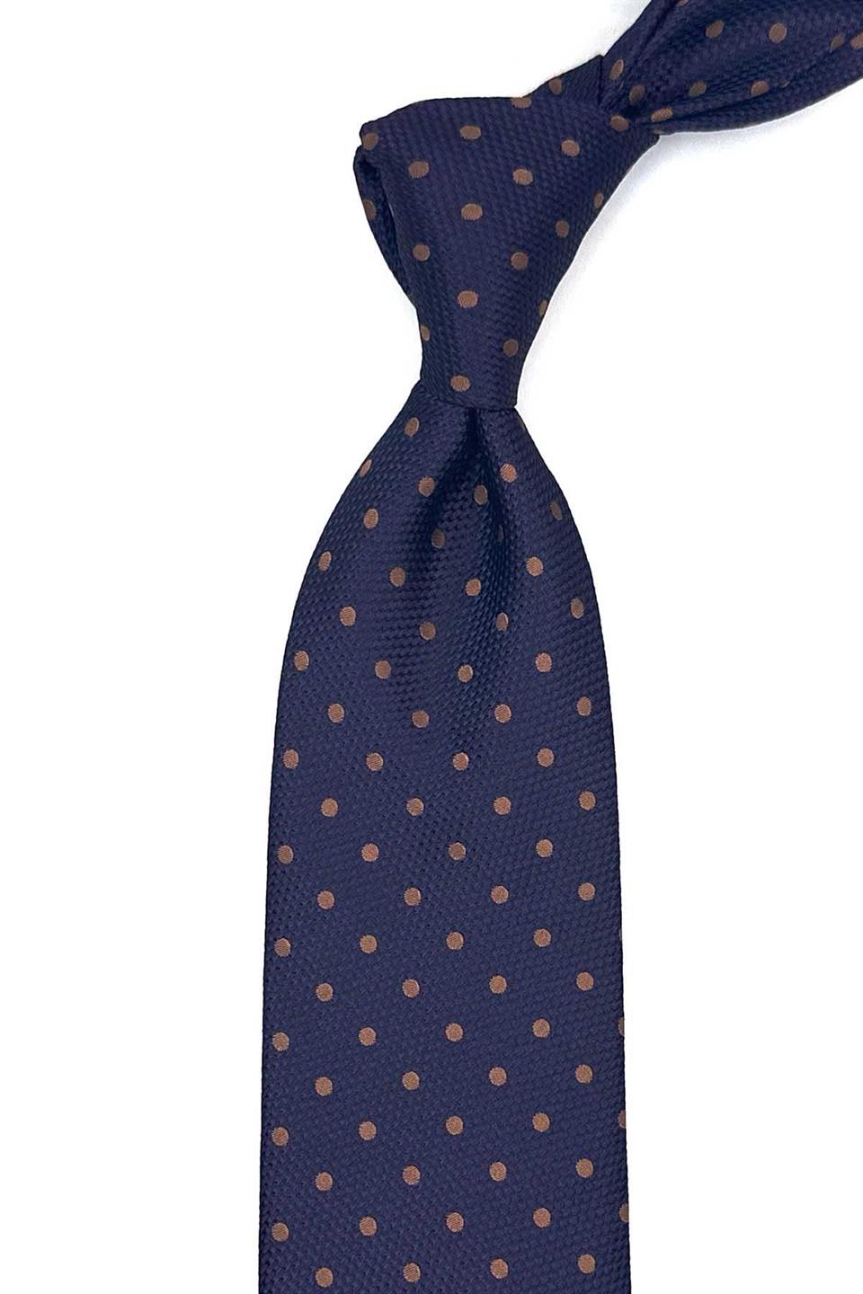 Mürdüm Puantiye Desen Mendilli Klasik Kravat KK13005