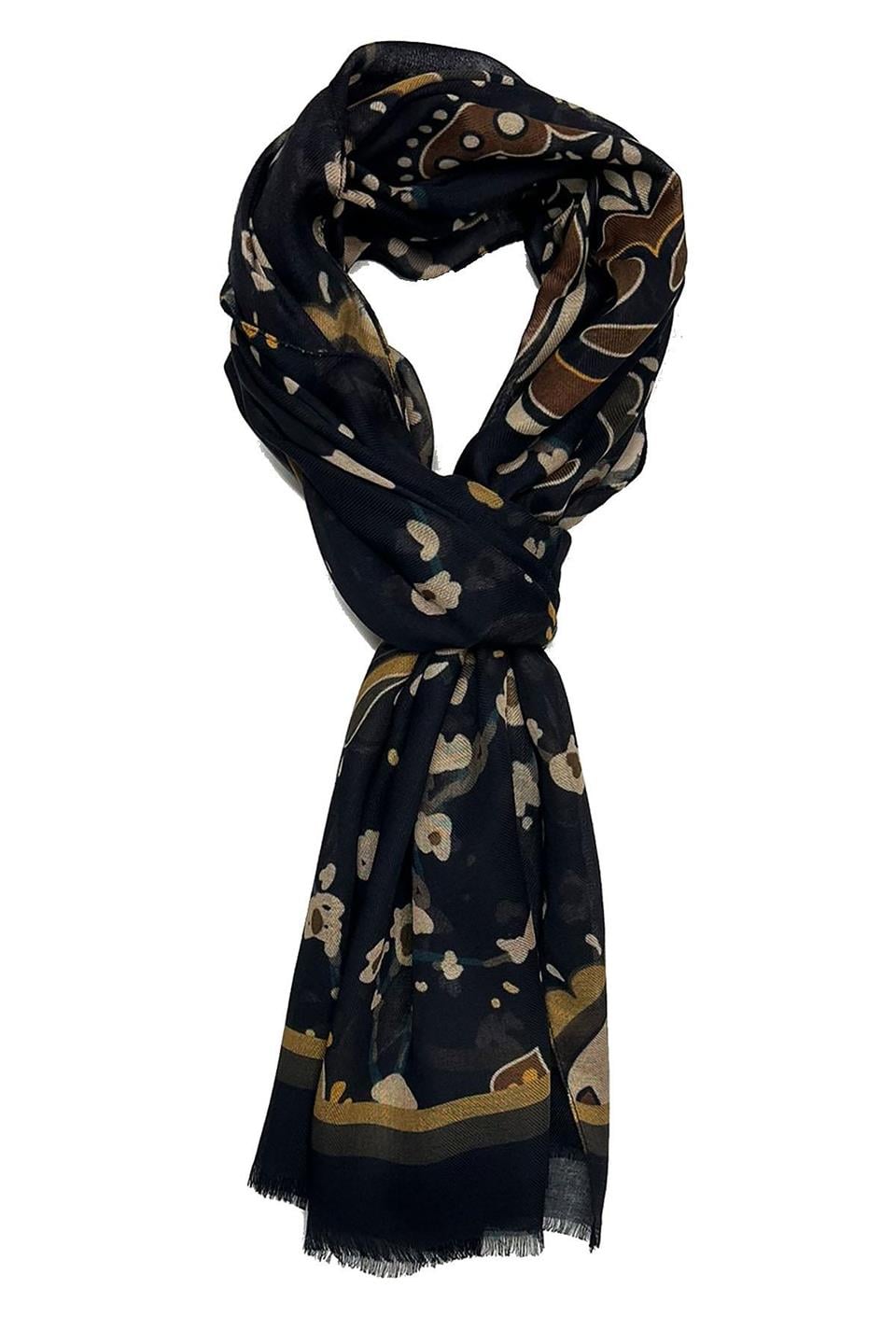 Nassau Style Lacivert İtalyan Modal Kaşkol MDL18