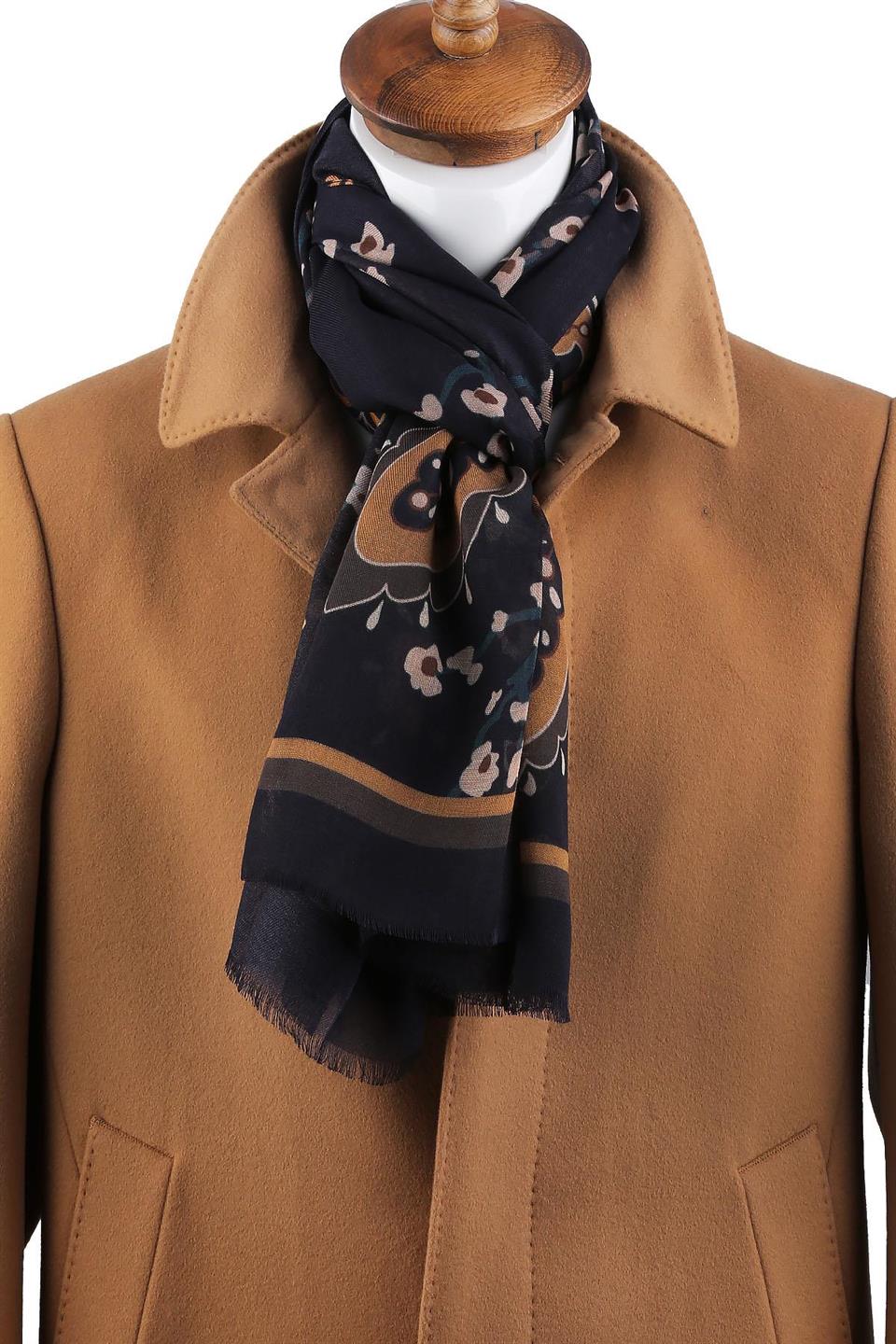 Nassau Style Lacivert İtalyan Modal Kaşkol MDL18