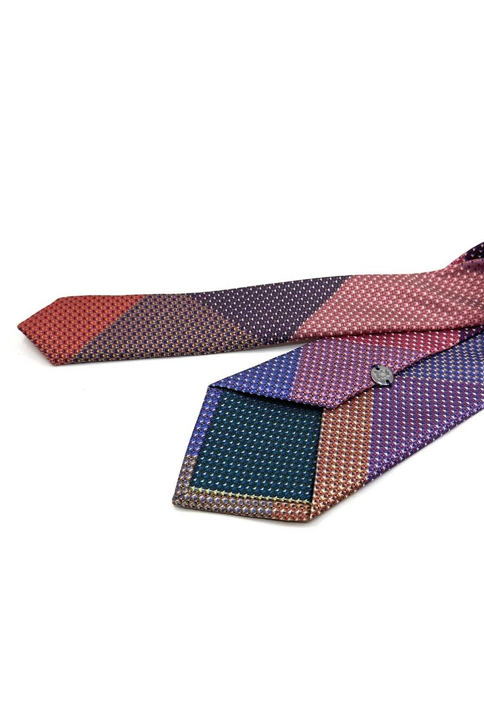 Nokta Desen Çok Renkli Patchwork Klasik Kravat KK13372