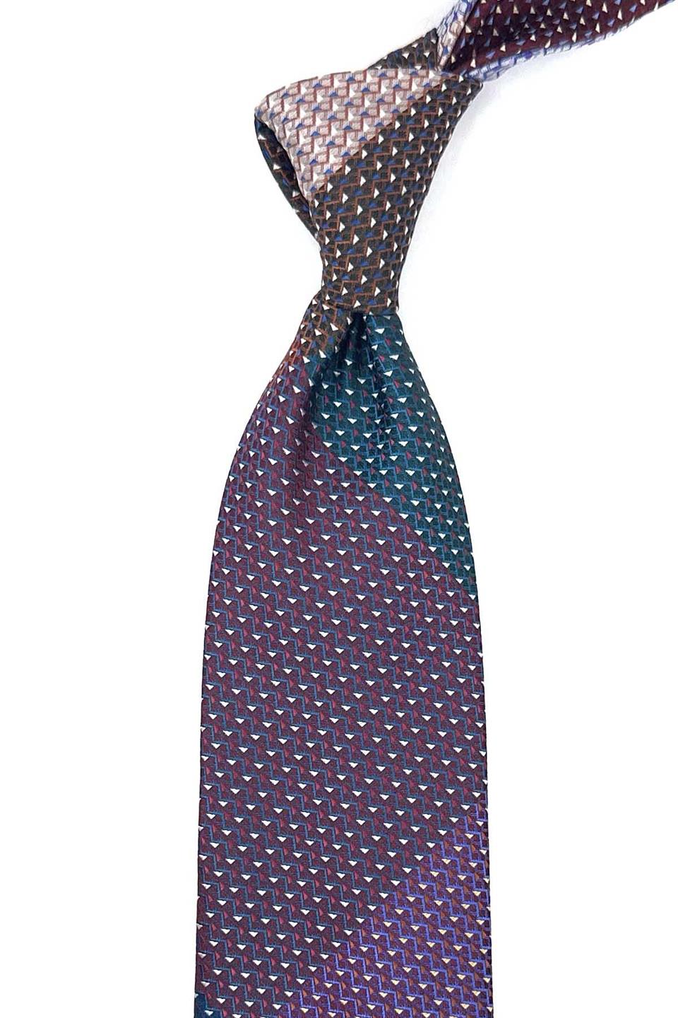 Nokta Desen Çok Renkli Patchwork Klasik Kravat KK12181