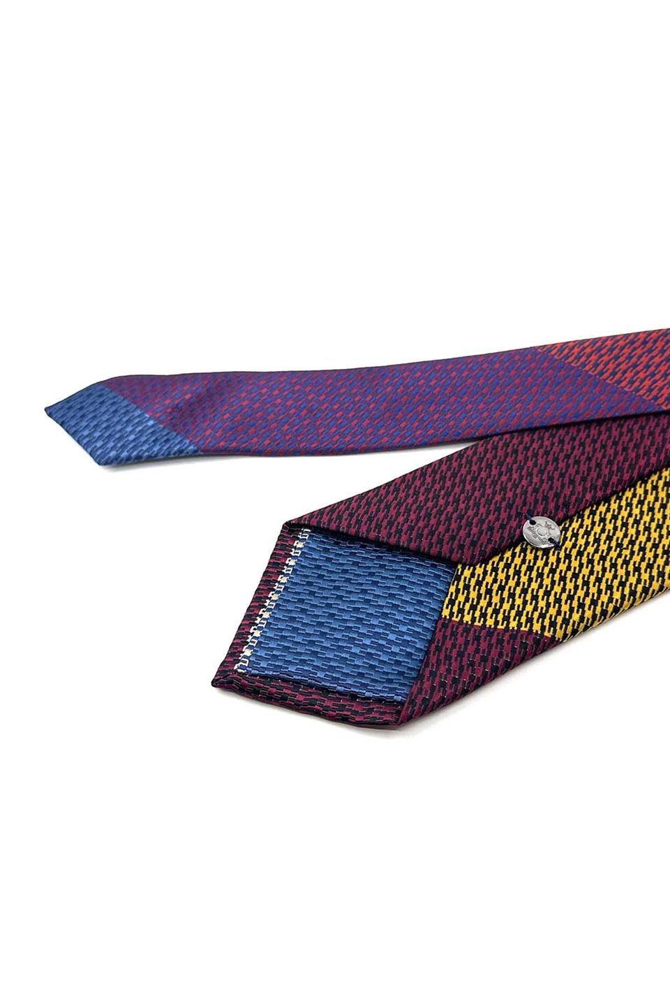 Nokta Desen Çok Renkli Patchwork Klasik Kravat KK12171