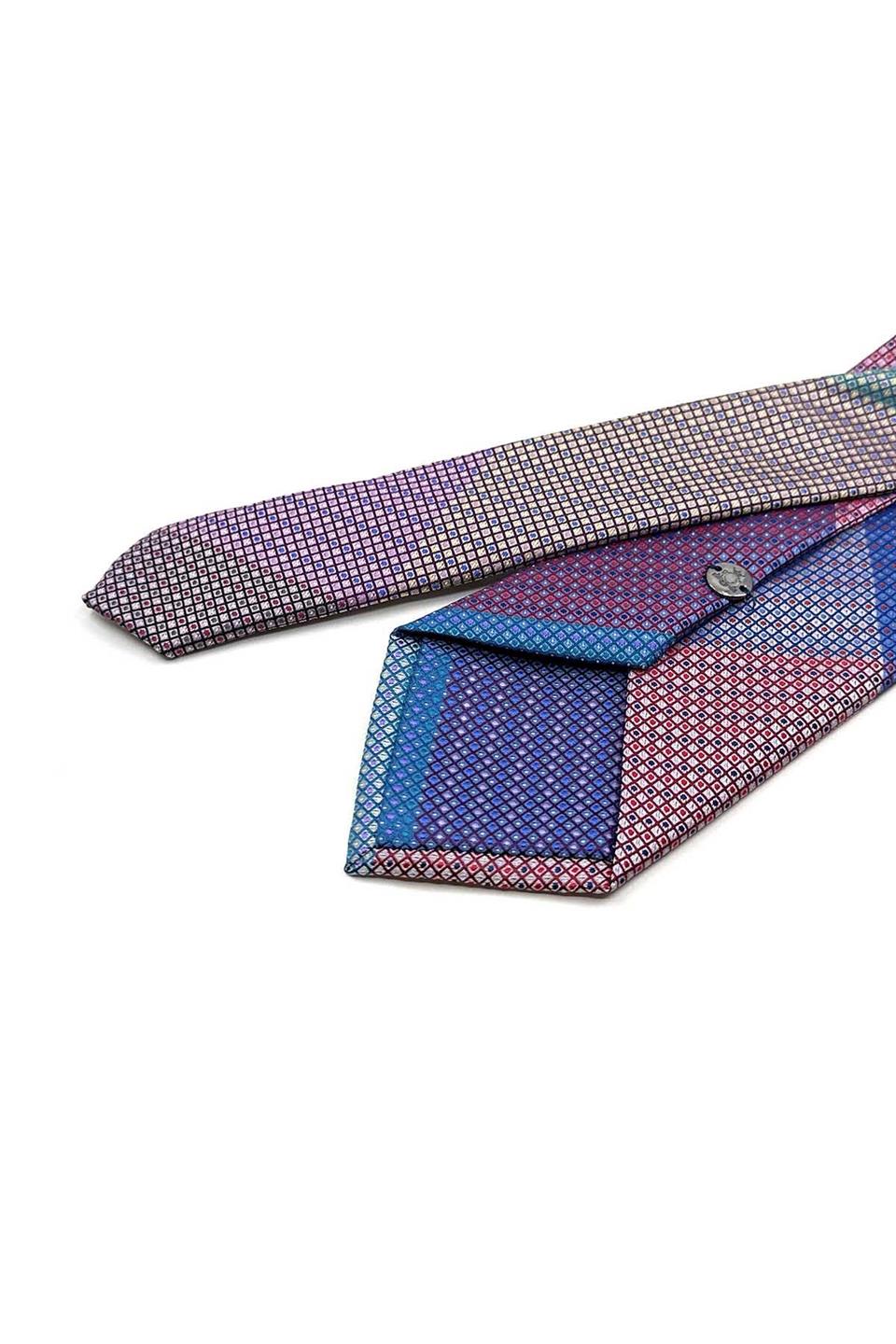 Nokta Desen Çok Renkli Patchwork Klasik Kravat KK13411