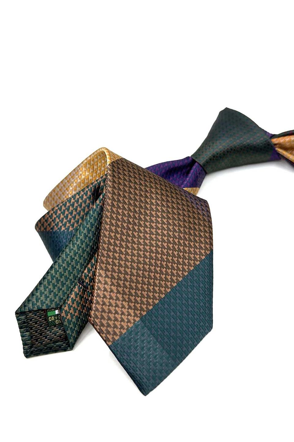 Nokta Desen Çok Renkli Patchwork Klasik Kravat KK12774