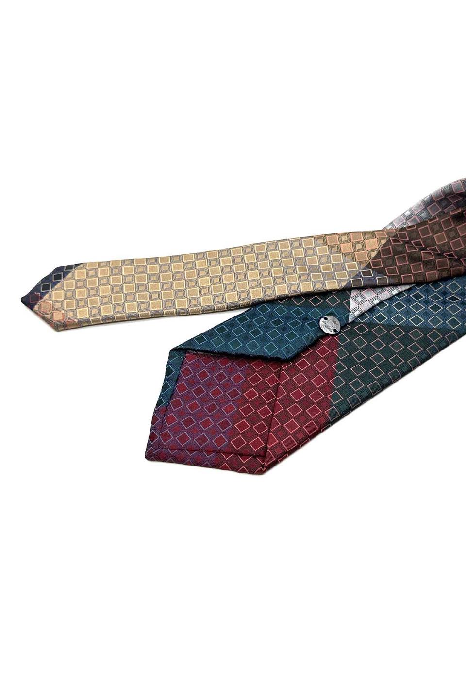 Nokta Desen Çok Renkli Patchwork Klasik Kravat KK12764