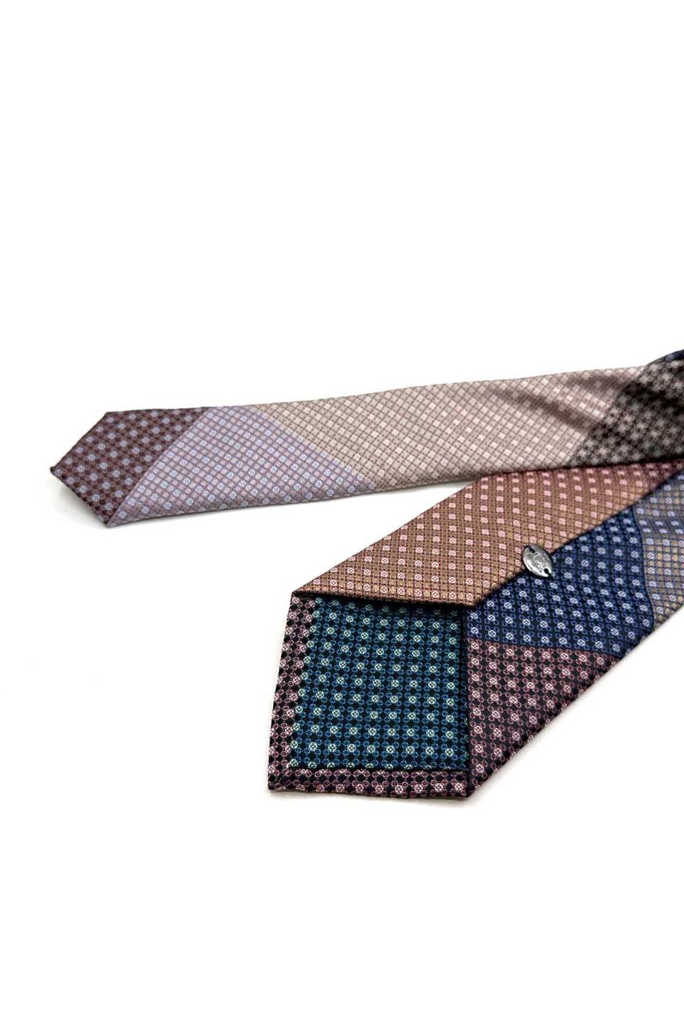 Nokta Desen Çok Renkli Patchwork Klasik Kravat KK13368