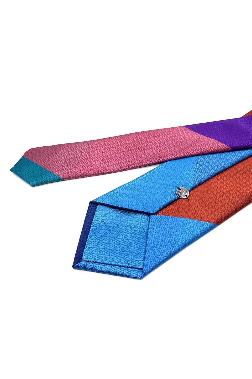 Nokta Desen Çok Renkli Patchwork Klasik Kravat KK12814